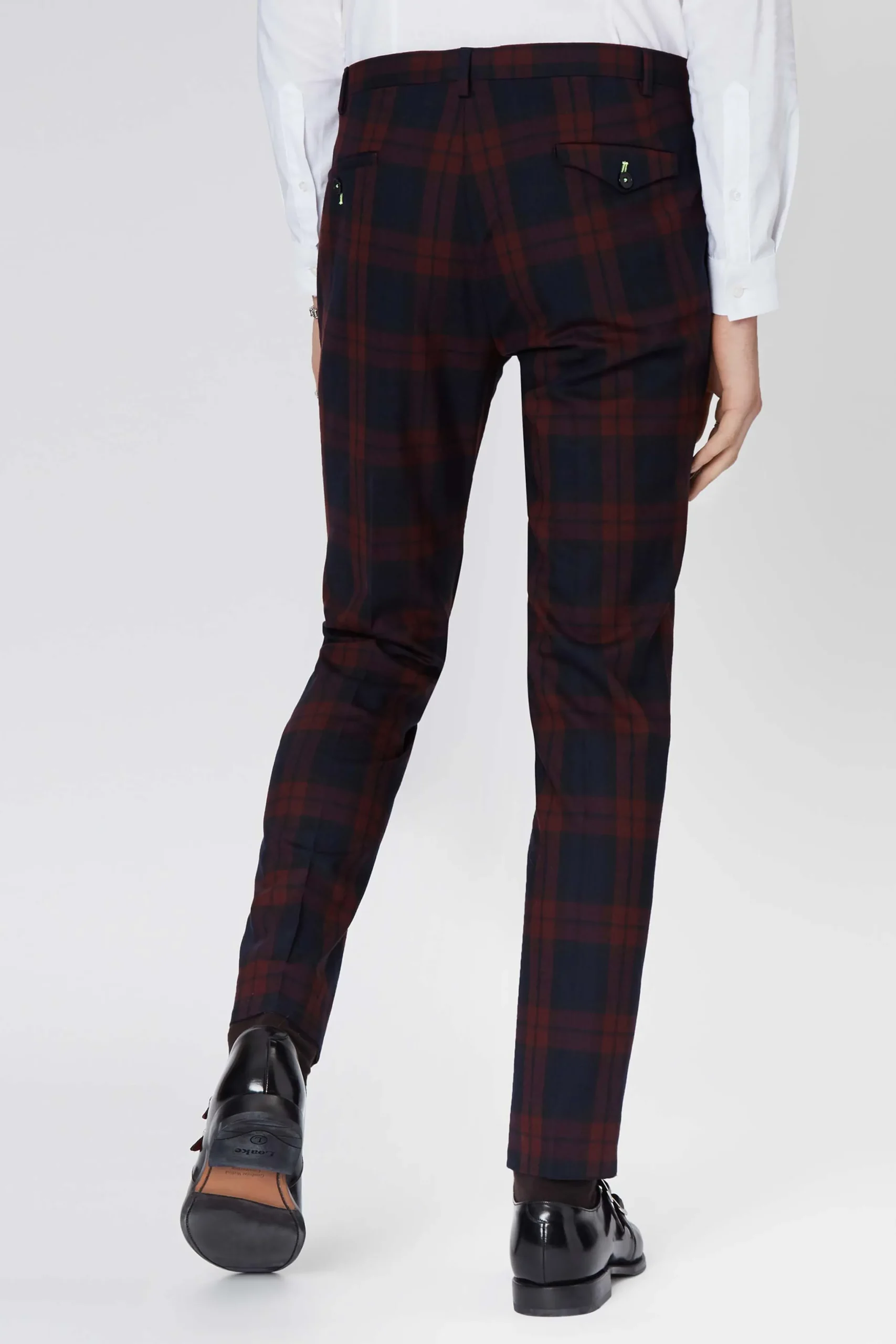 Twisted Tailor Ginger Skinny Fit Burgundy Tartan Suit | Style·Check Suits | Style·3 Piece Suits