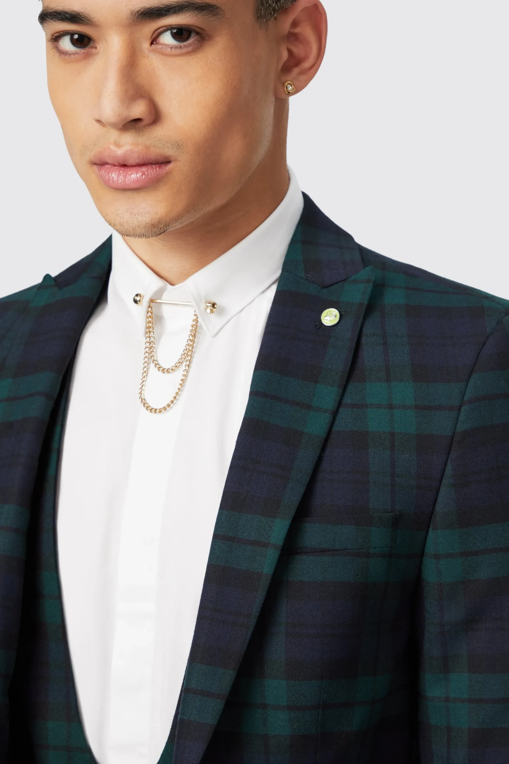 Twisted Tailor Ginger Skinny Fit Green Tartan Jacket | Jackets·Casual Jackets | Jackets·Party Jackets
