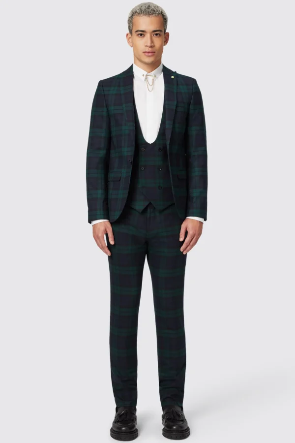 Twisted Tailor Ginger Skinny Fit Green Tartan Suit | Style·Tartan Suits | Style·3 Piece Suits
