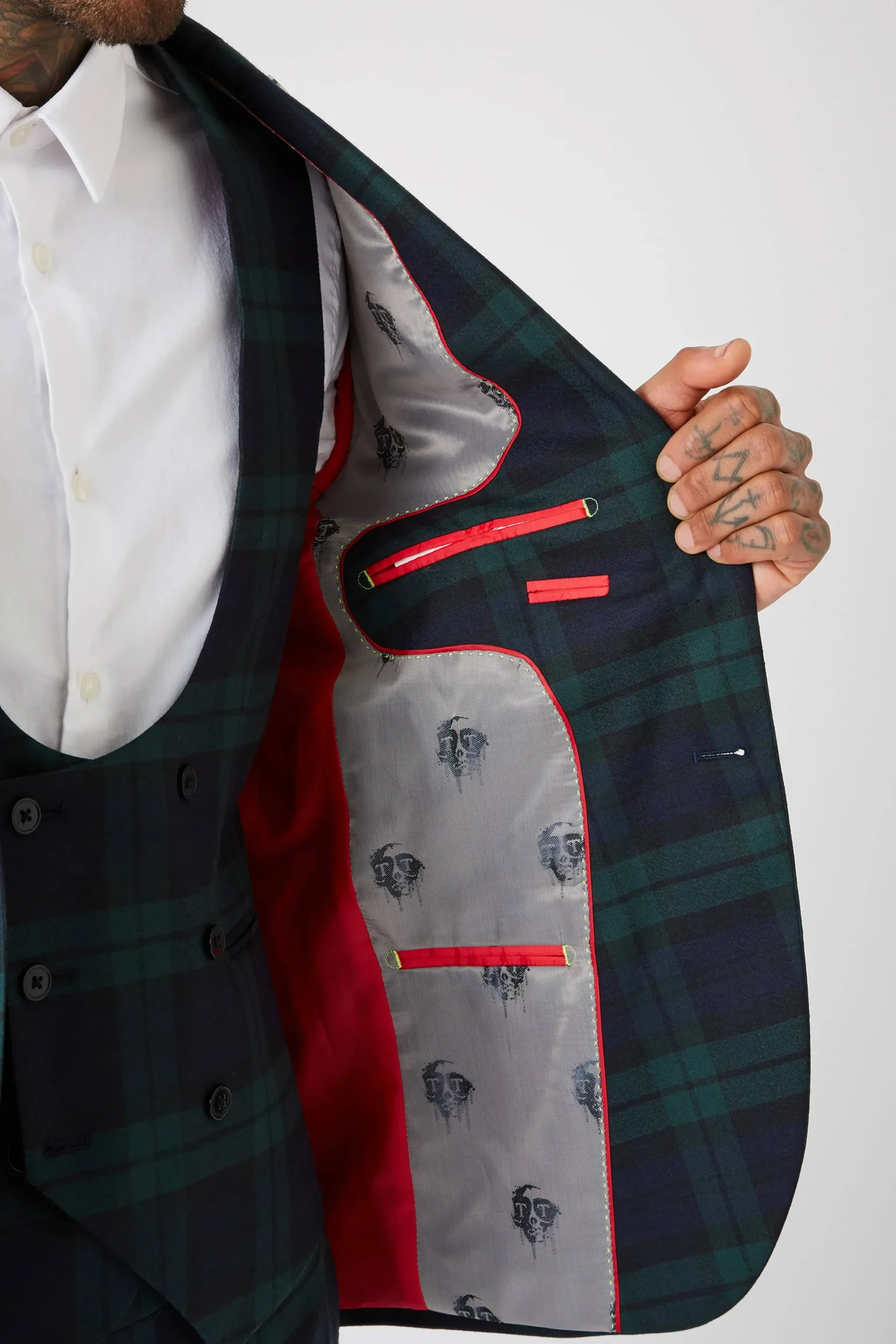 Twisted Tailor Ginger Skinny Fit Green Tartan Suit | Style·Tartan Suits | Style·3 Piece Suits
