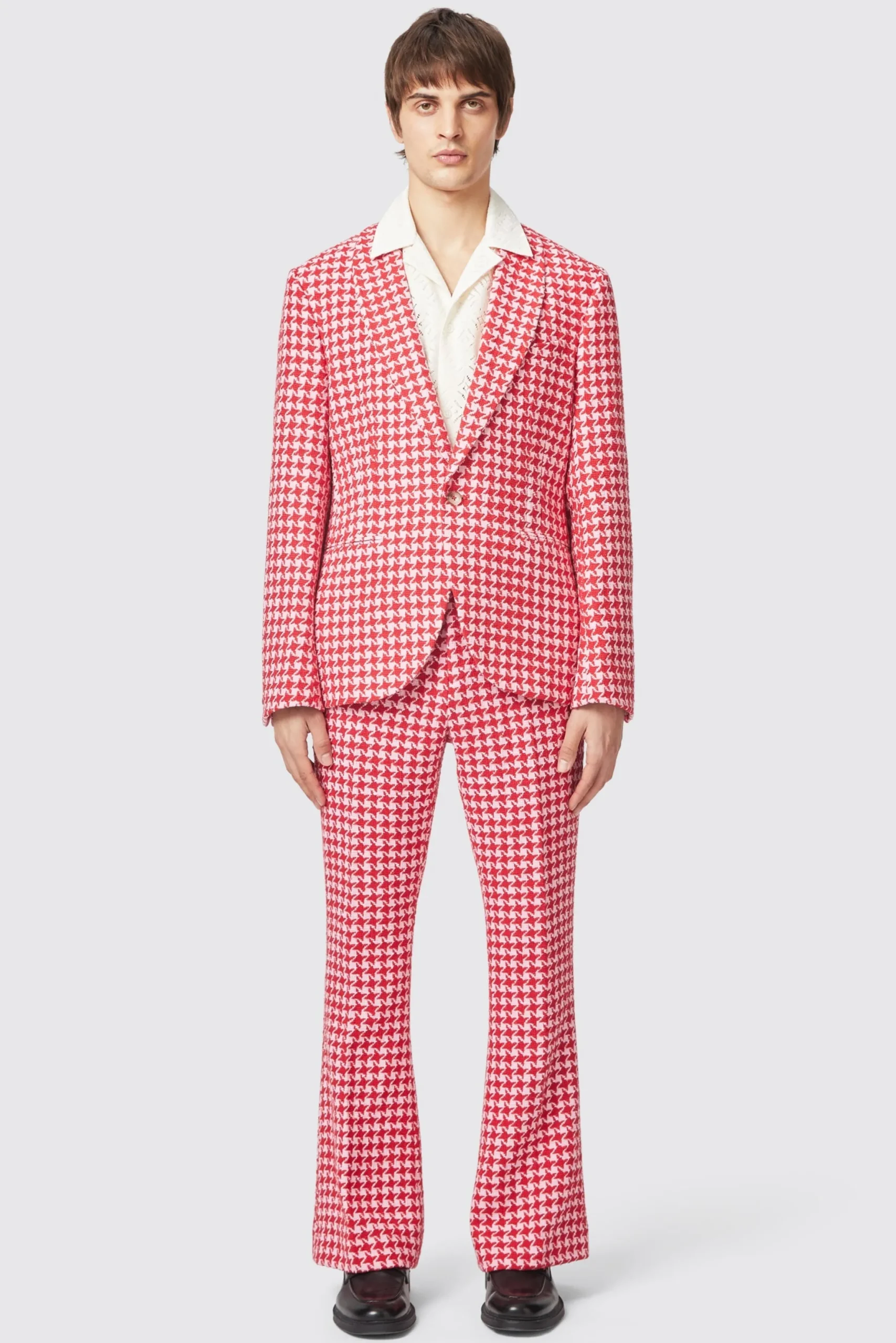 Twisted Tailor Gittings Slim Fit Red Boucle Cotton Suit | Style·Bold Prints