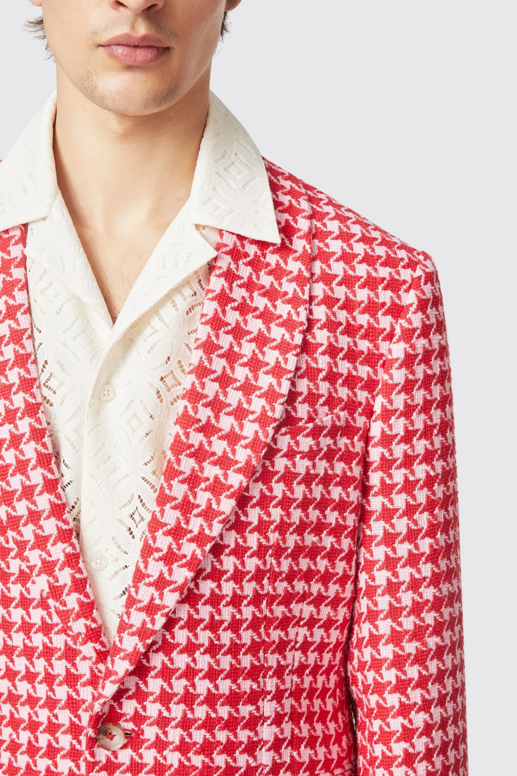Twisted Tailor Gittings Slim Fit Red Boucle Cotton Suit | Style·Bold Prints