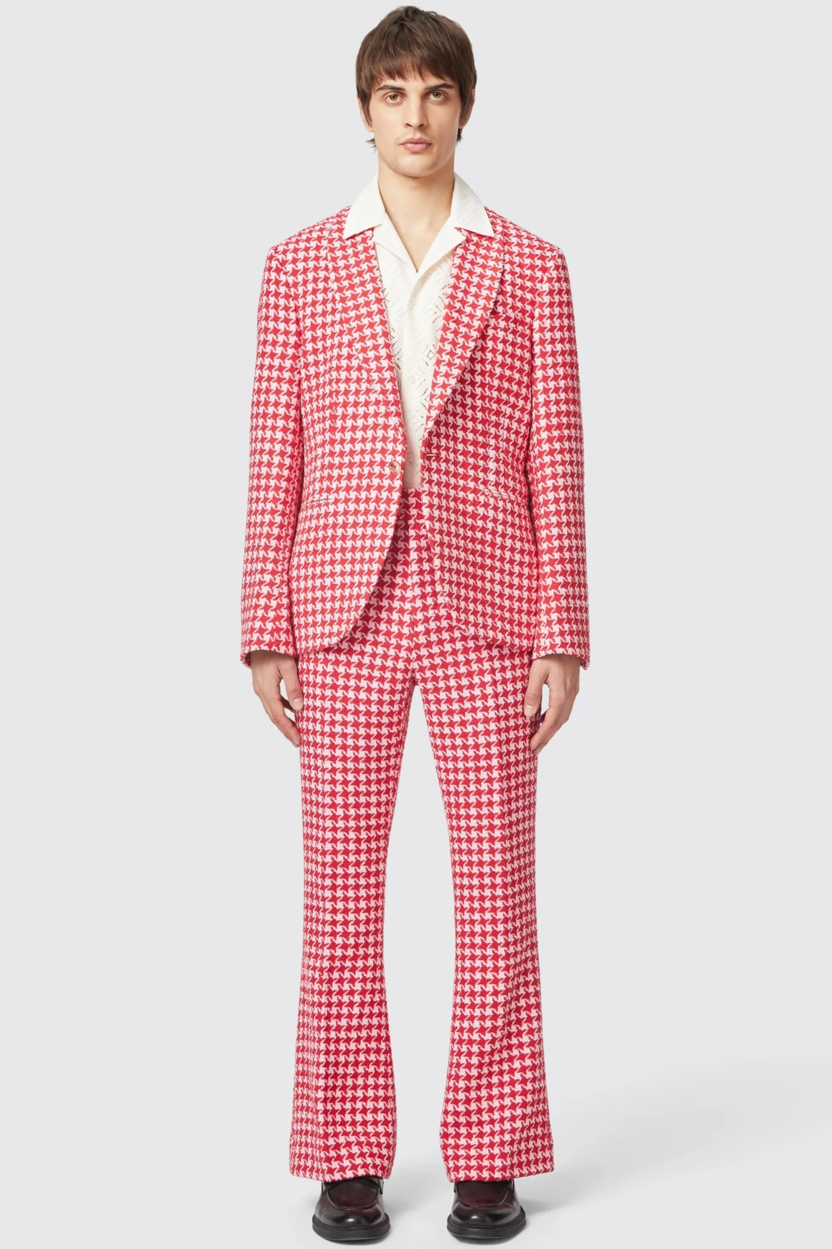 Twisted Tailor Gittings Slim Fit Red Boucle Cotton Suit | Style·Bold Prints