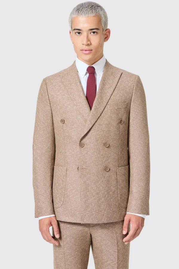Twisted Tailor Goddard Slim Fit Brown Double Breasted Jacket | Jackets·Work Jackets | Jackets·Casual Jackets