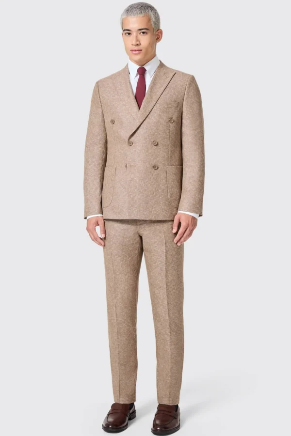 Twisted Tailor Goddard Slim Fit Brown Double Breasted Suit | Style·Double Breasted Suits | Occasion·Groomsmen Suits