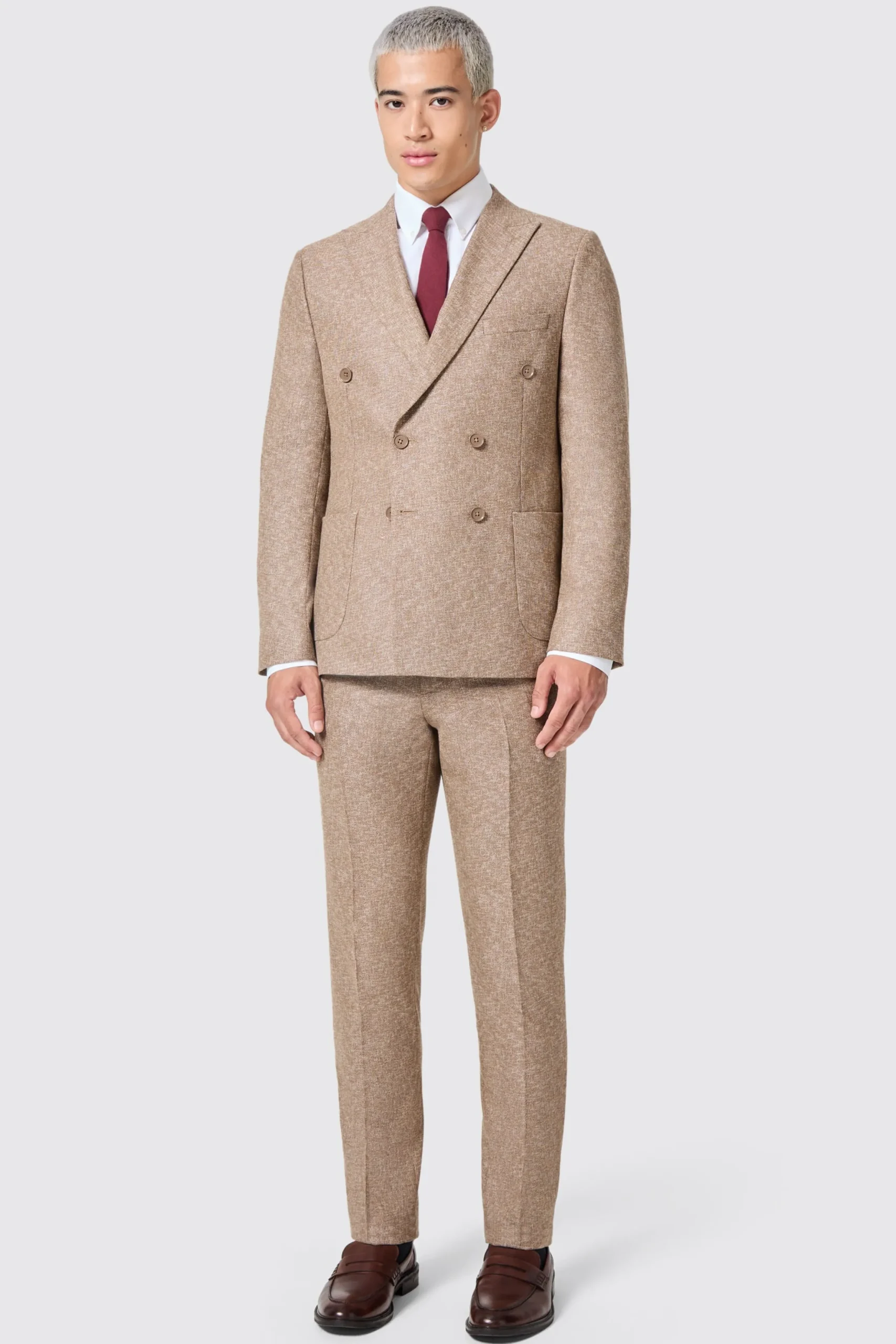 Twisted Tailor Goddard Slim Fit Brown Trousers | Trousers·Casual Trousers | Trousers·Work Trousers
