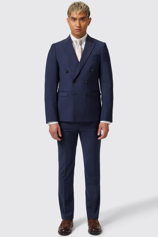 Twisted Tailor Harwood Slim Fit Navy Double Breasted Wool Suit | Style·Double Breasted Suits | Occasion·Groomsmen Suits