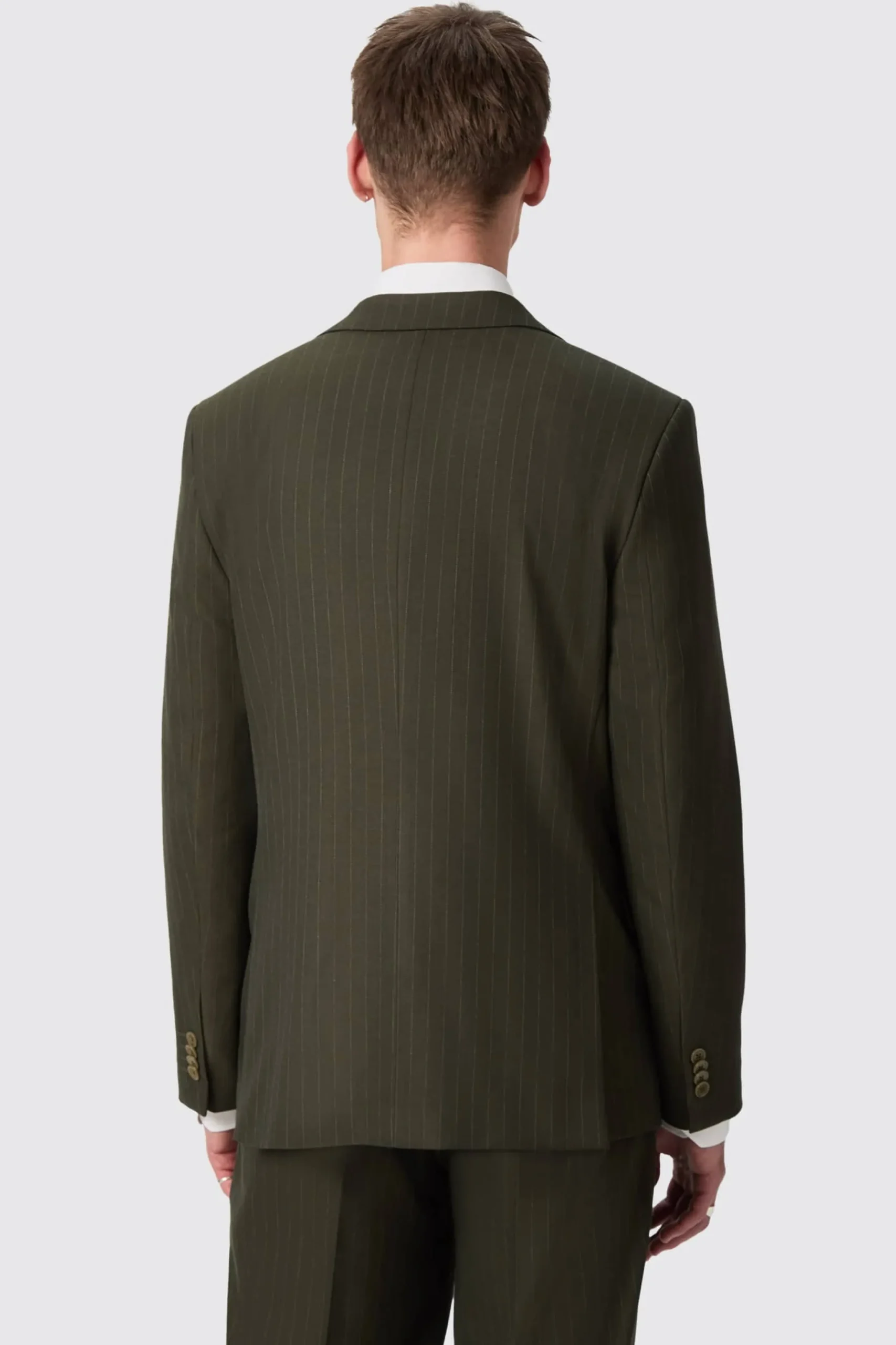 Twisted Tailor Hodge Slim Fit Green Pinstripe Suit | Style·Plain Suits | Occasion·Groomsmen Suits