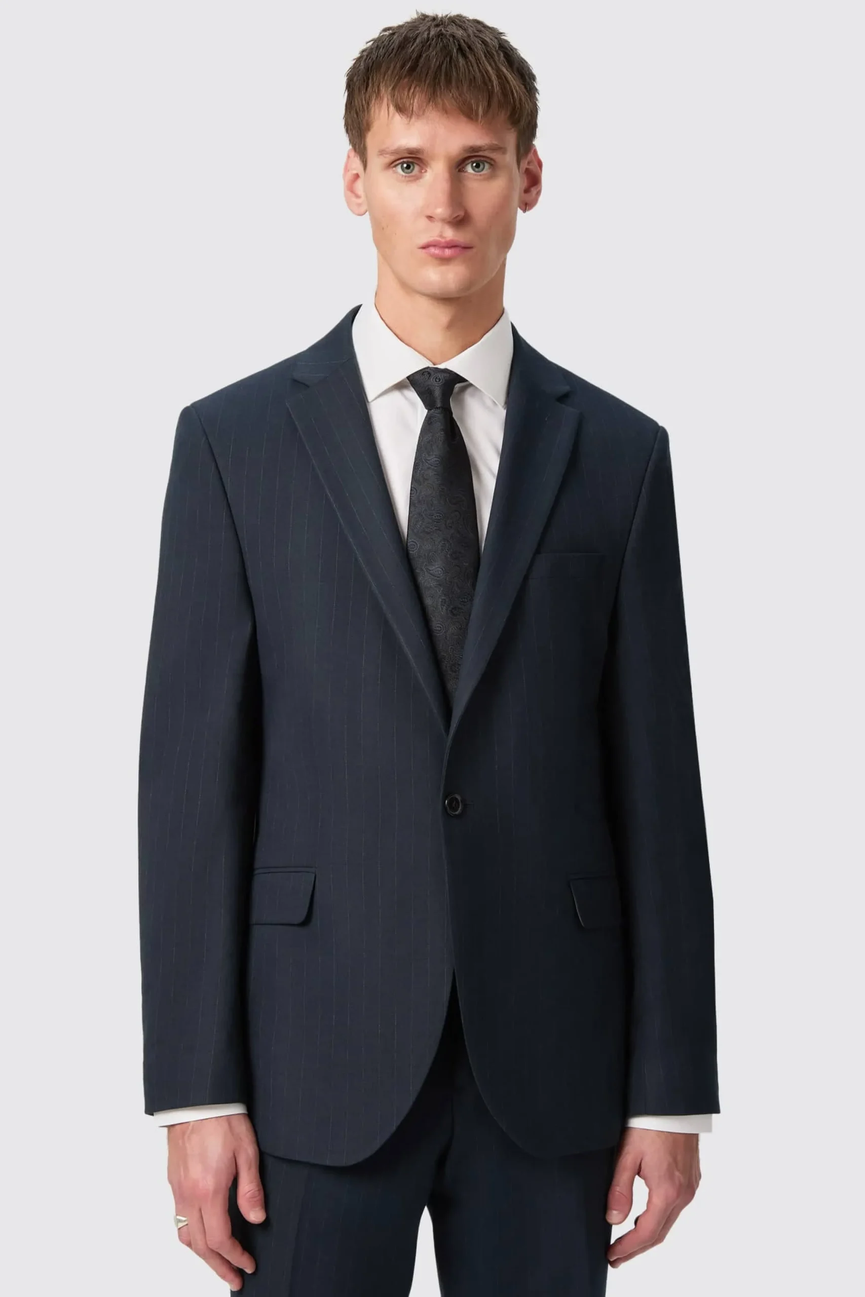 Twisted Tailor Hodge Slim Fit Navy Pinstripe Jacket | Jackets·Work Jackets