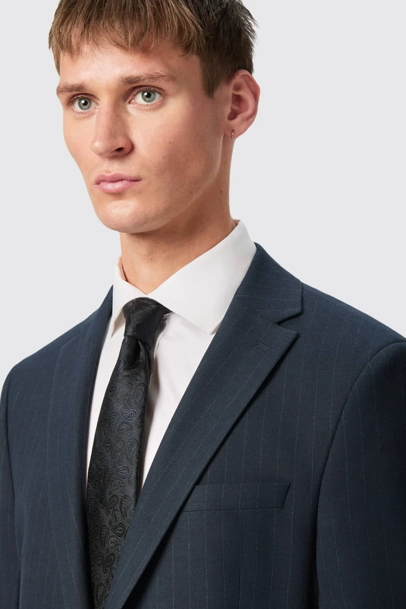 Twisted Tailor Hodge Slim Fit Navy Pinstripe Jacket | Jackets·Work Jackets