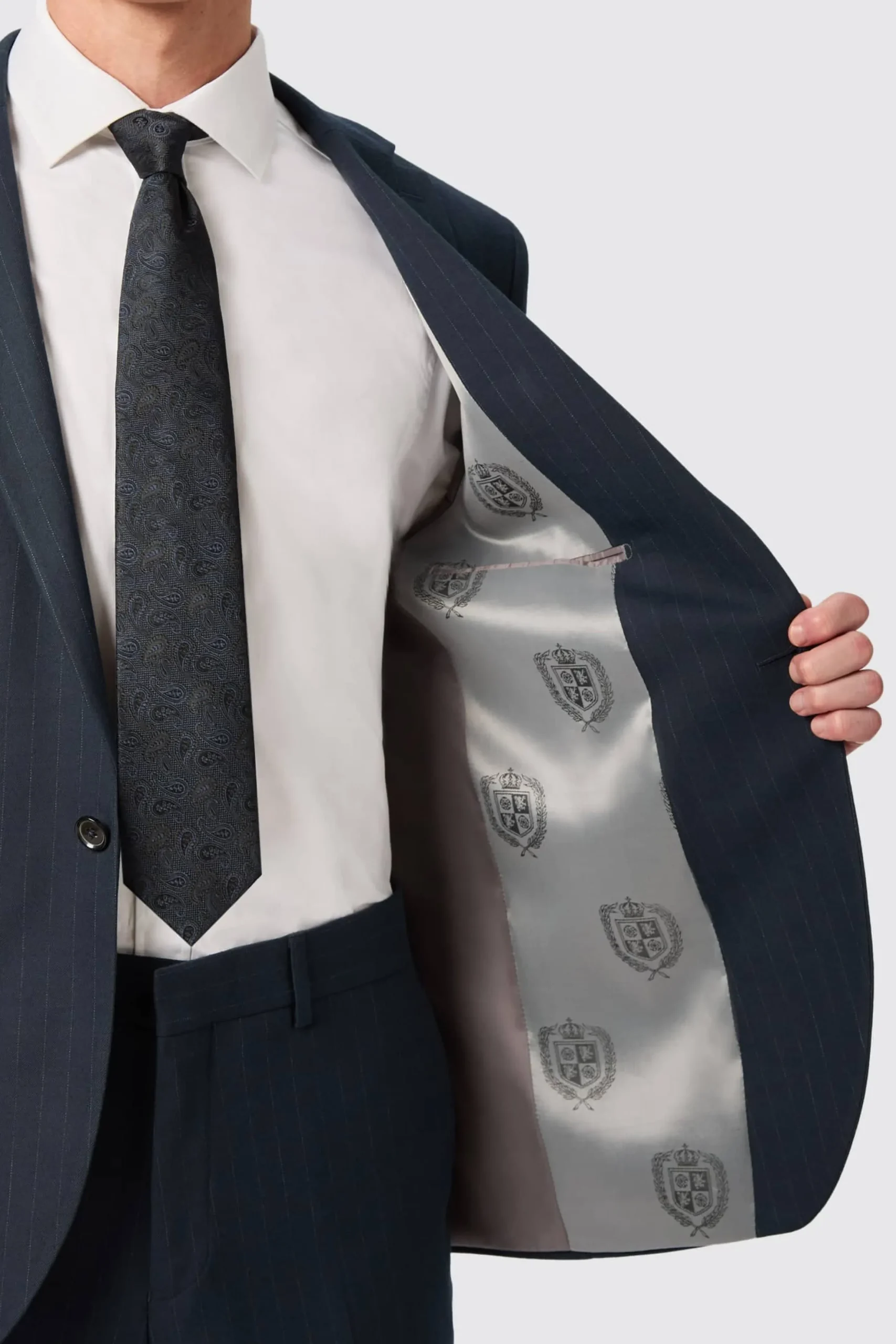 Twisted Tailor Hodge Slim Fit Navy Pinstripe Jacket | Jackets·Work Jackets