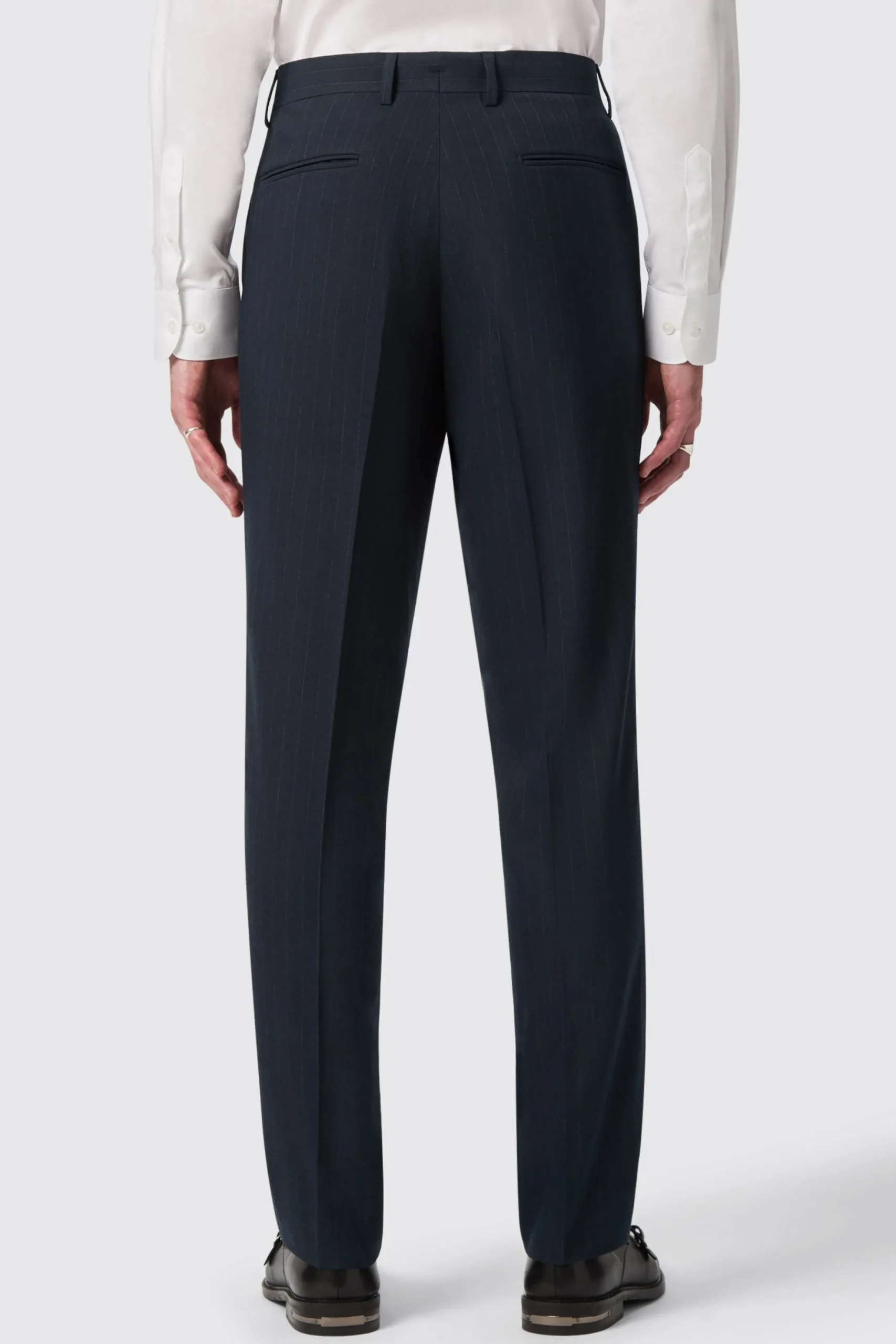 Twisted Tailor Hodge Slim Fit Navy Pinstripe Trousers | Trousers·Casual Trousers | Trousers·Work Trousers