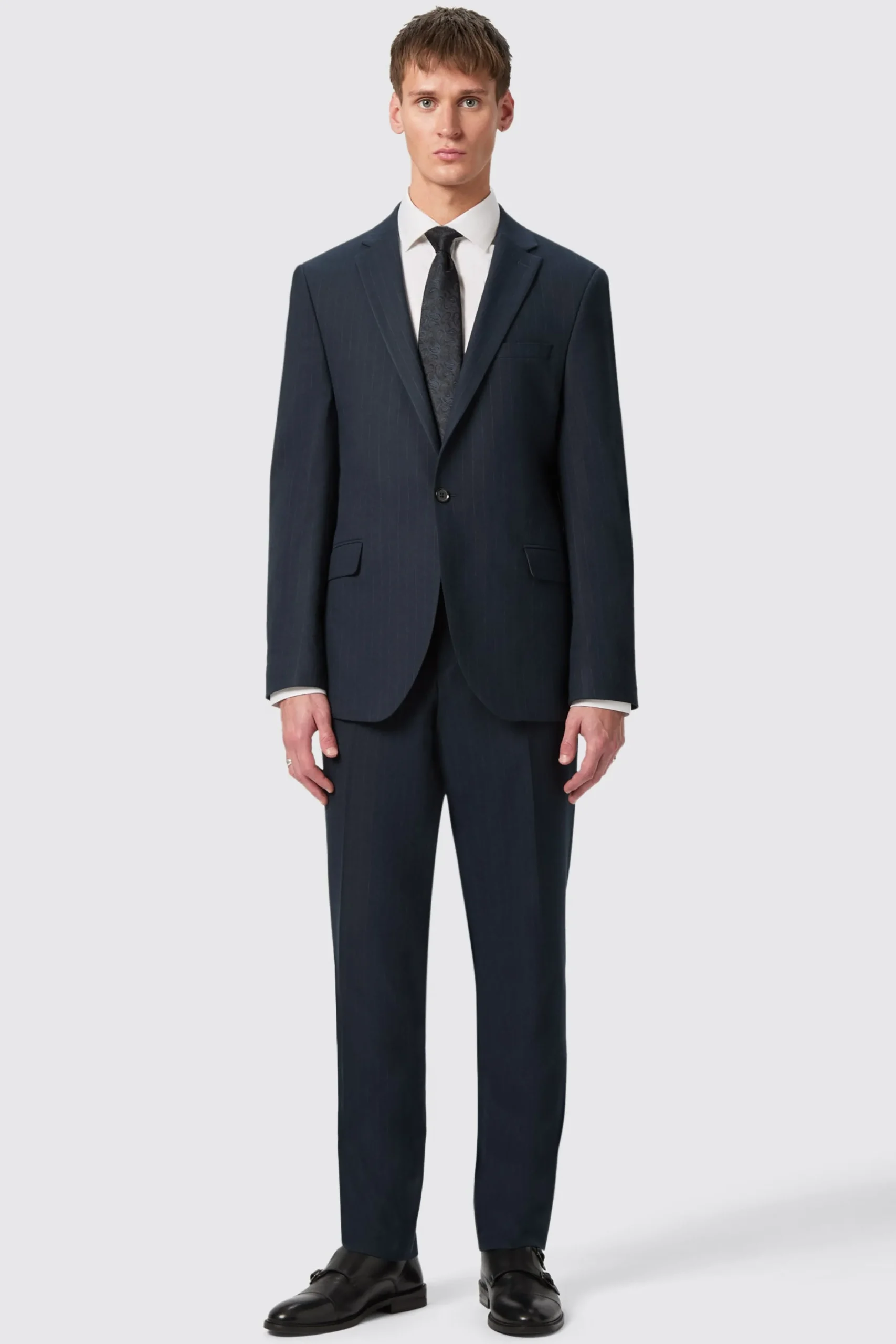 Twisted Tailor Hodge Slim Fit Navy Pinstripe Trousers | Trousers·Casual Trousers | Trousers·Work Trousers