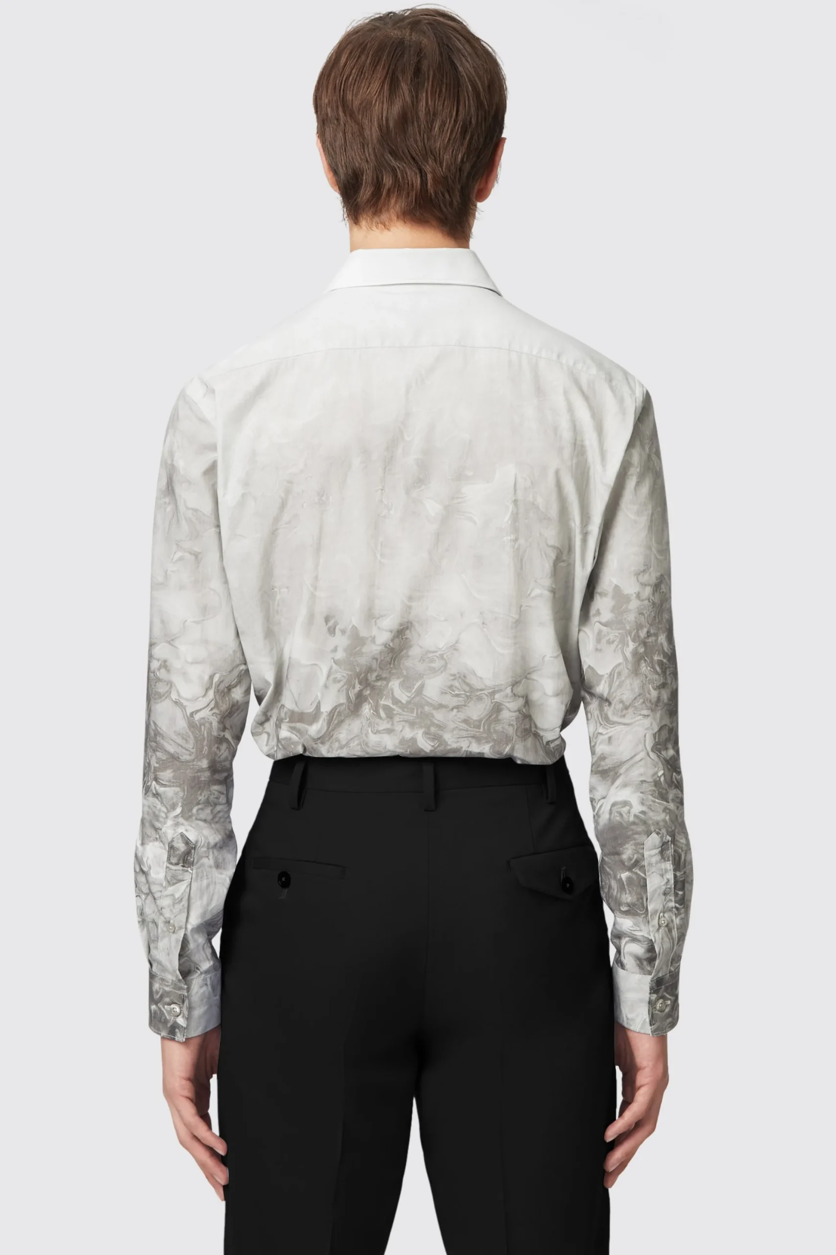 Twisted Tailor Huile Slim Fit Grey Cotton Shirt | Style·Patterned Shirts | Occasion·Casual Shirts