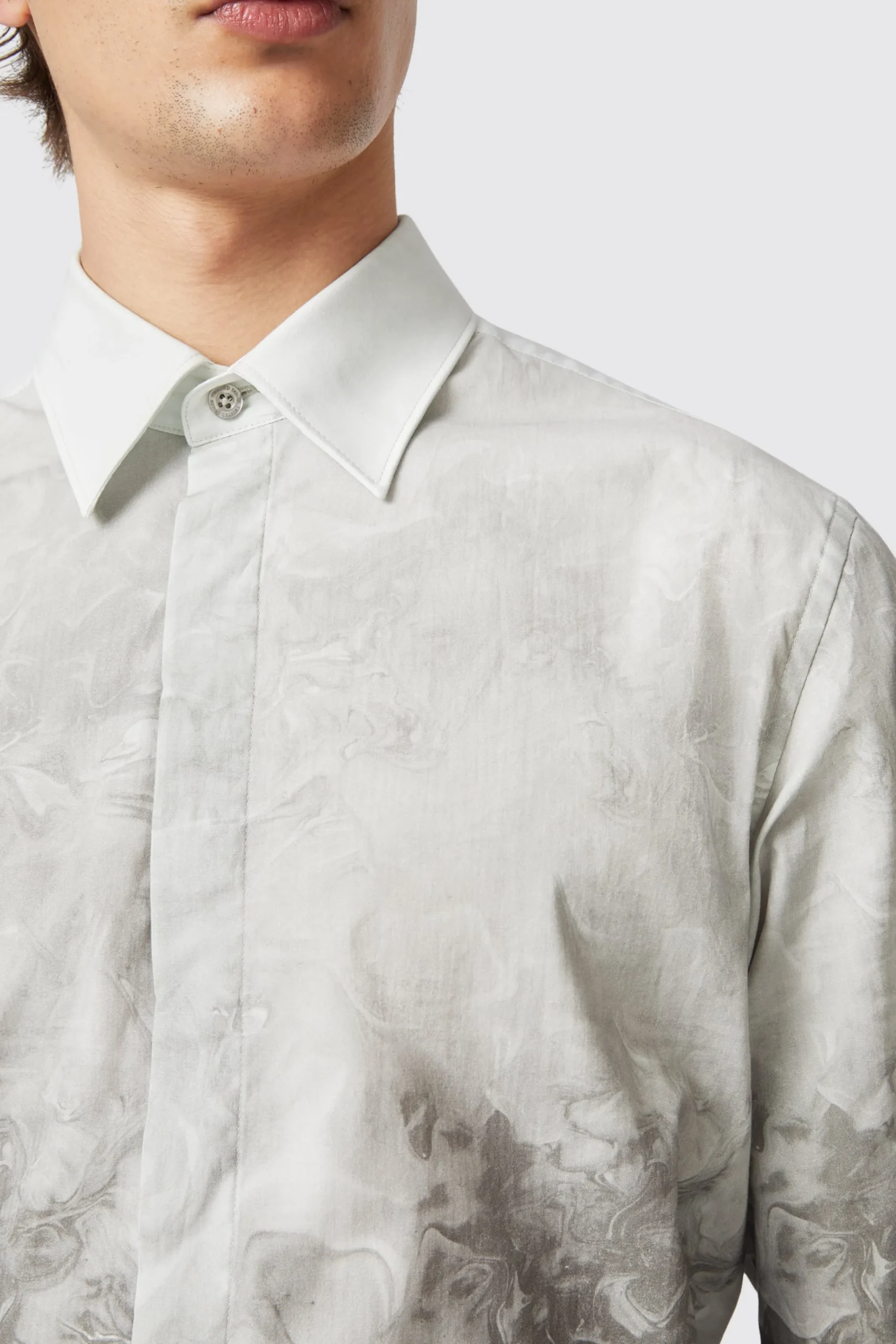 Twisted Tailor Huile Slim Fit Grey Cotton Shirt | Style·Patterned Shirts | Occasion·Casual Shirts
