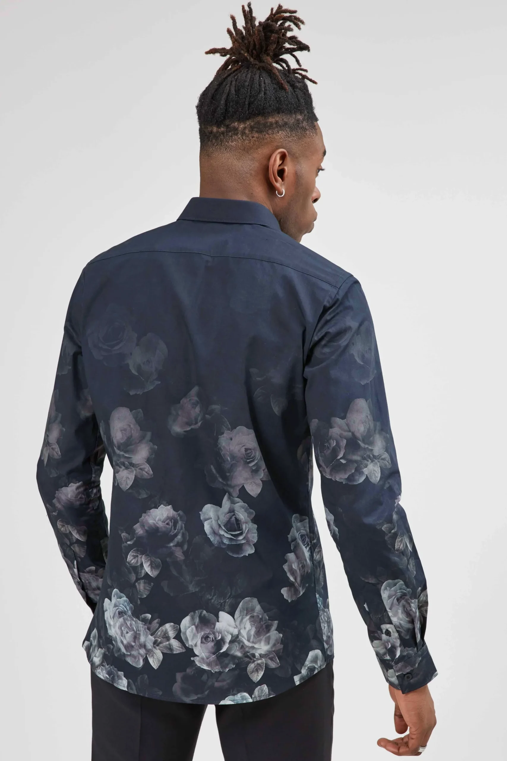 Twisted Tailor Kember Slim Fit Blue Floral Shirt | Style·Patterned Shirts | Style·Floral Shirts