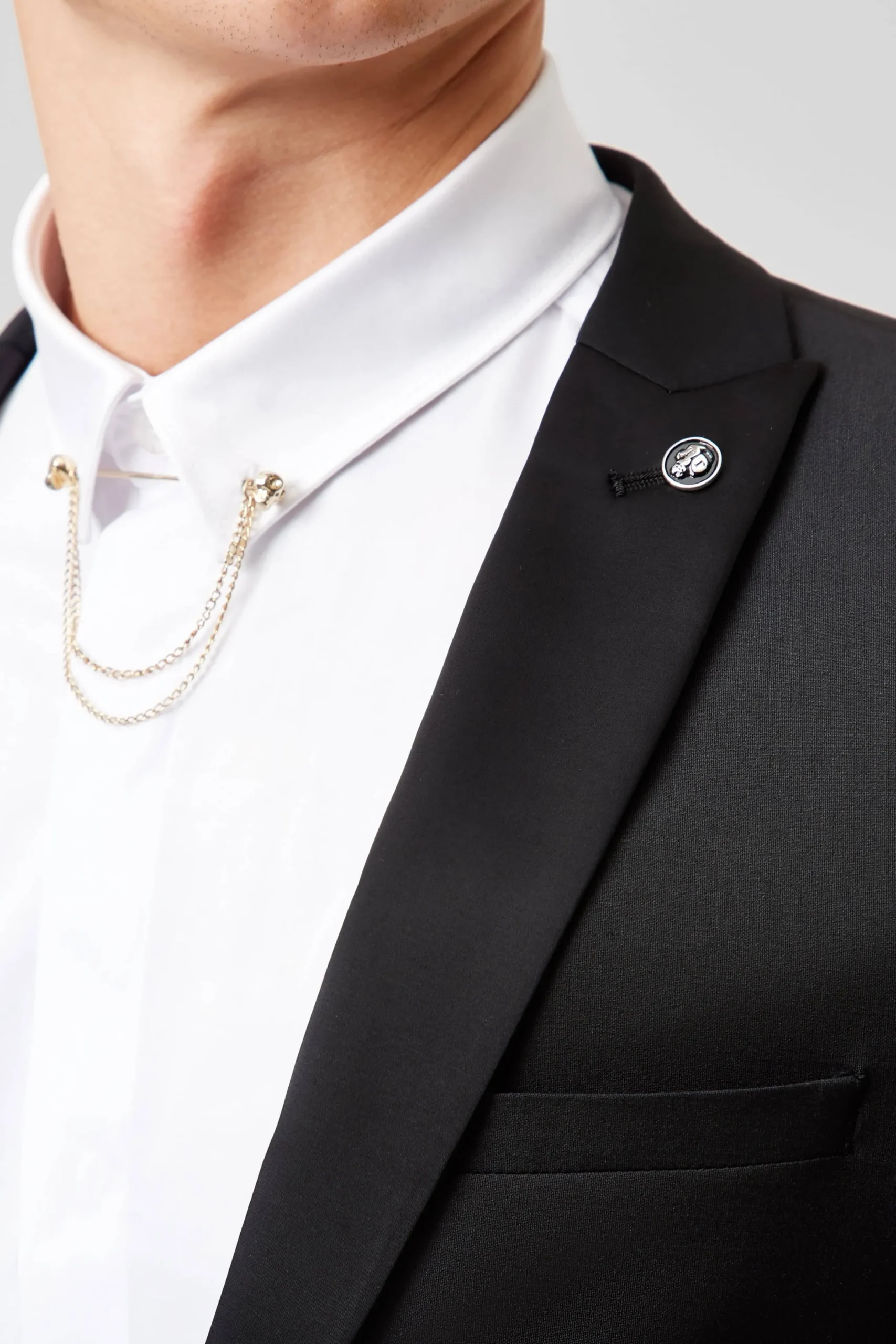 Twisted Tailor Kingdon Skinny Fit Black Dinner Jacket | Jackets·Party Jackets
