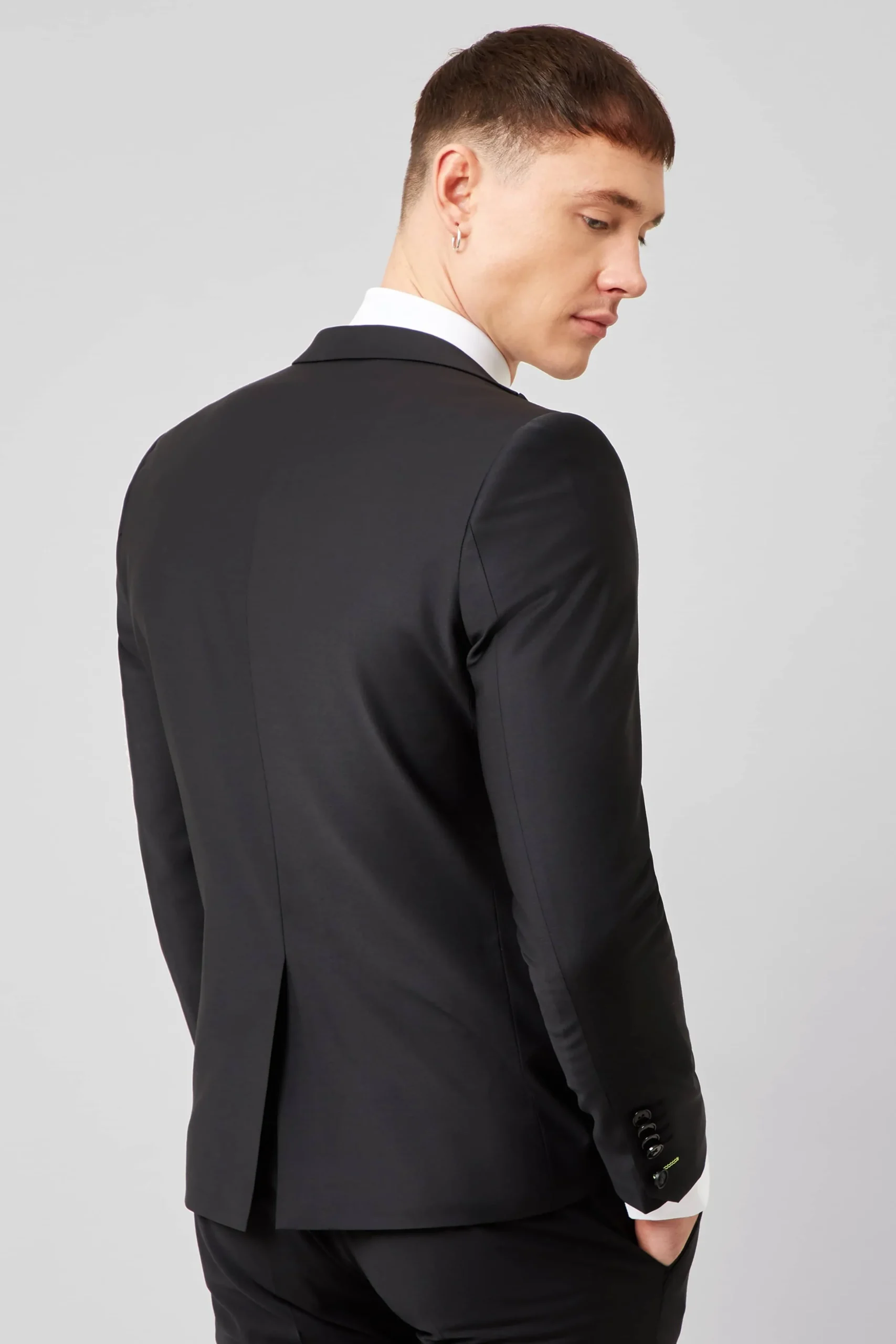 Twisted Tailor Kingdon Skinny Fit Black Dinner Jacket | Jackets·Party Jackets