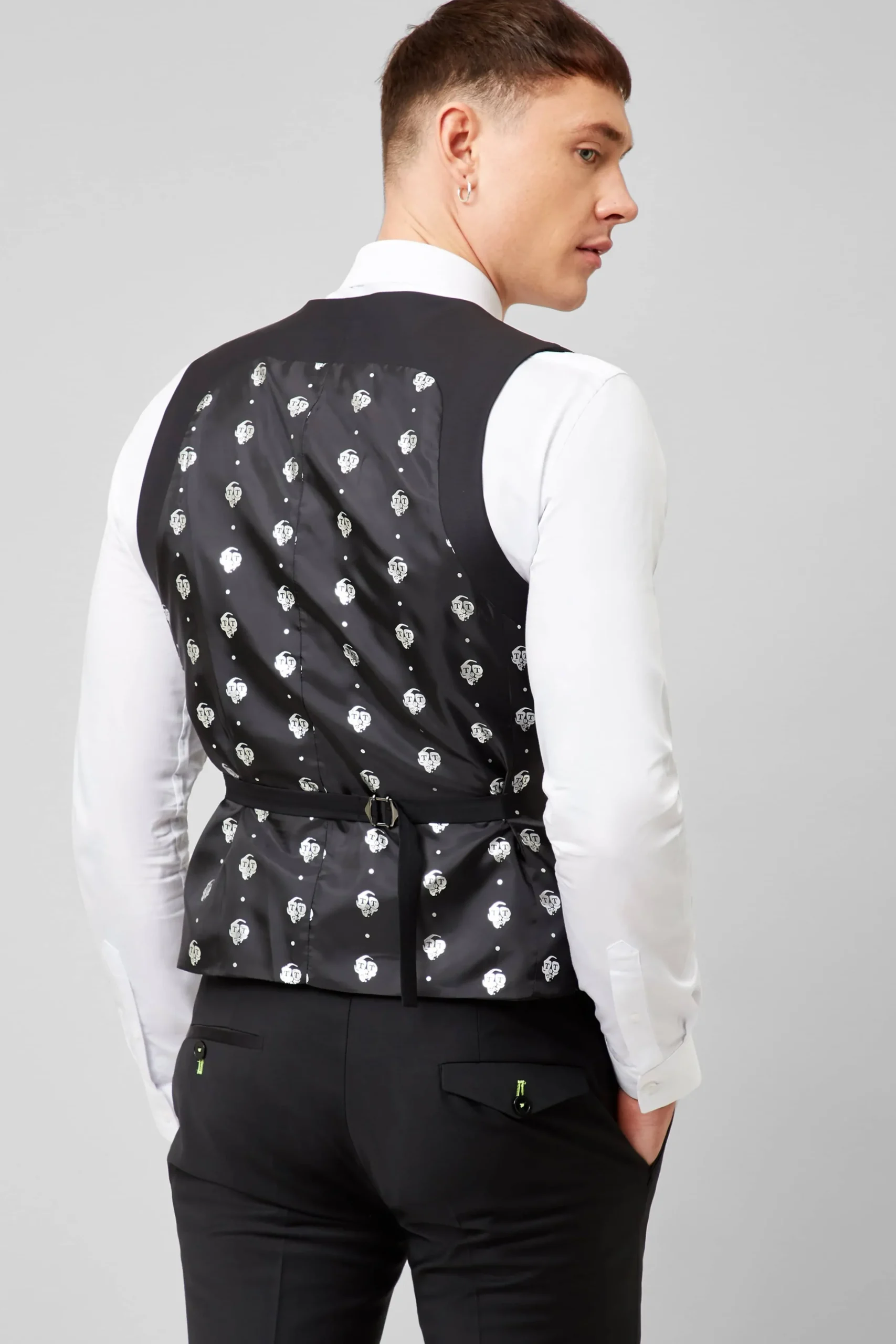 Twisted Tailor Kingdon Skinny Fit Black Dinner Suit | Style·Plain Suits | Style·3 Piece Suits
