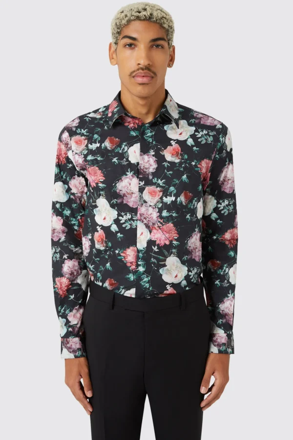 Twisted Tailor Lars Navy Floral Shirt | Style·Patterned Shirts | Style·Floral Shirts