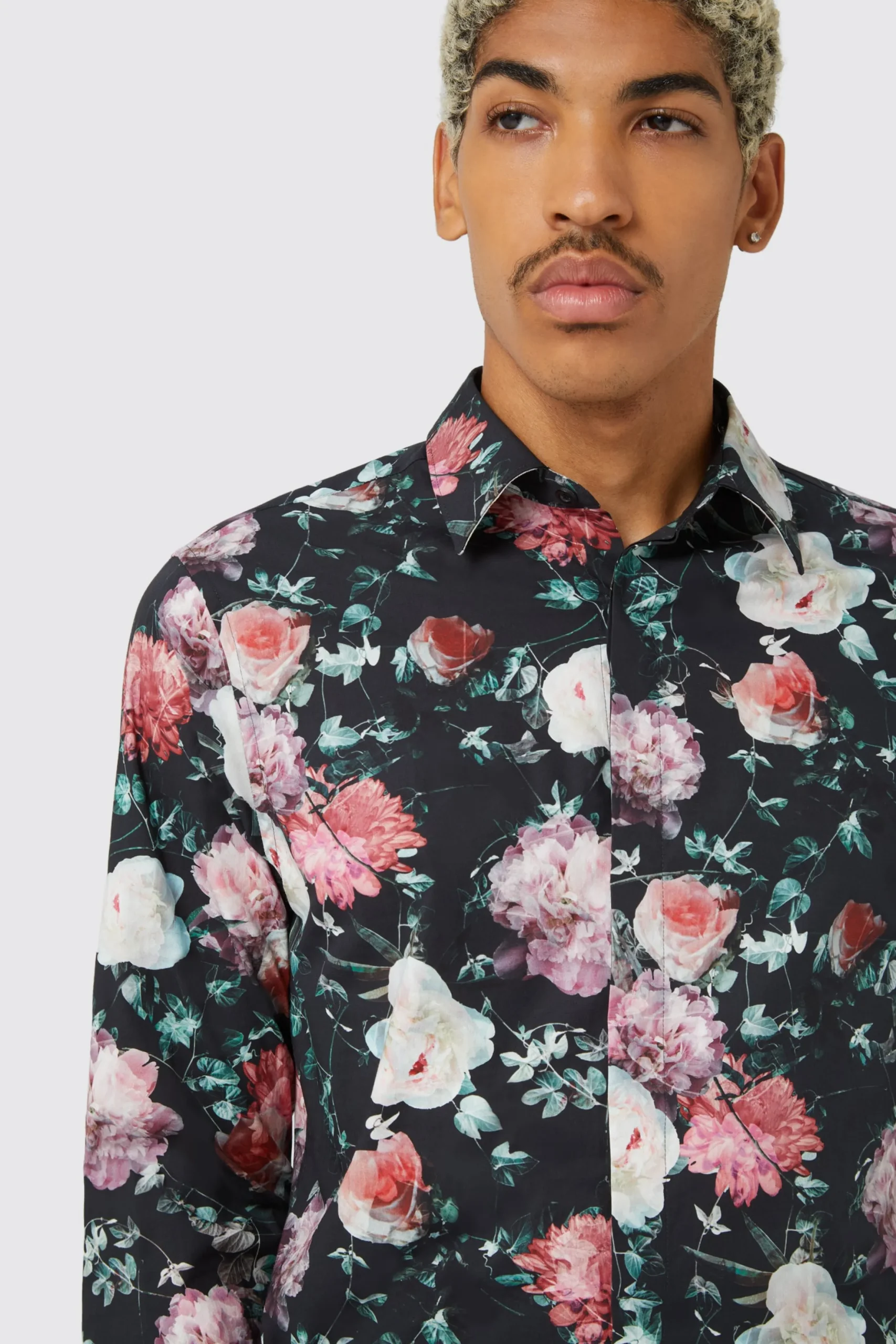 Twisted Tailor Lars Navy Floral Shirt | Style·Patterned Shirts | Style·Floral Shirts