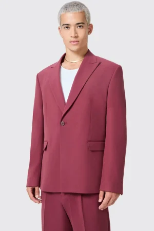 Twisted Tailor Lavoir Oversized Burgundy Jacket | Unisex | Jackets·Work Jackets