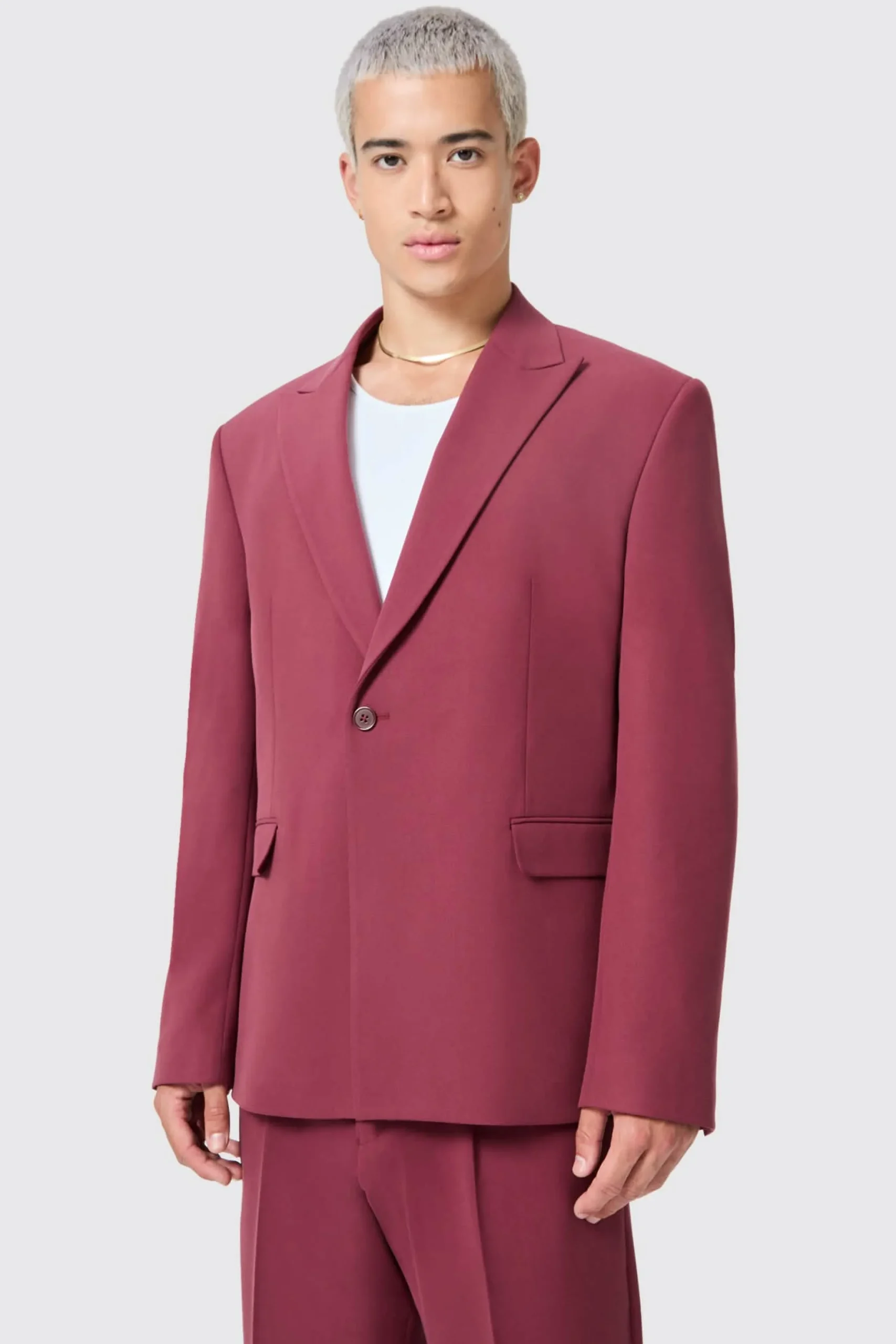 Twisted Tailor Lavoir Oversized Burgundy Jacket | Unisex | Jackets·Work Jackets