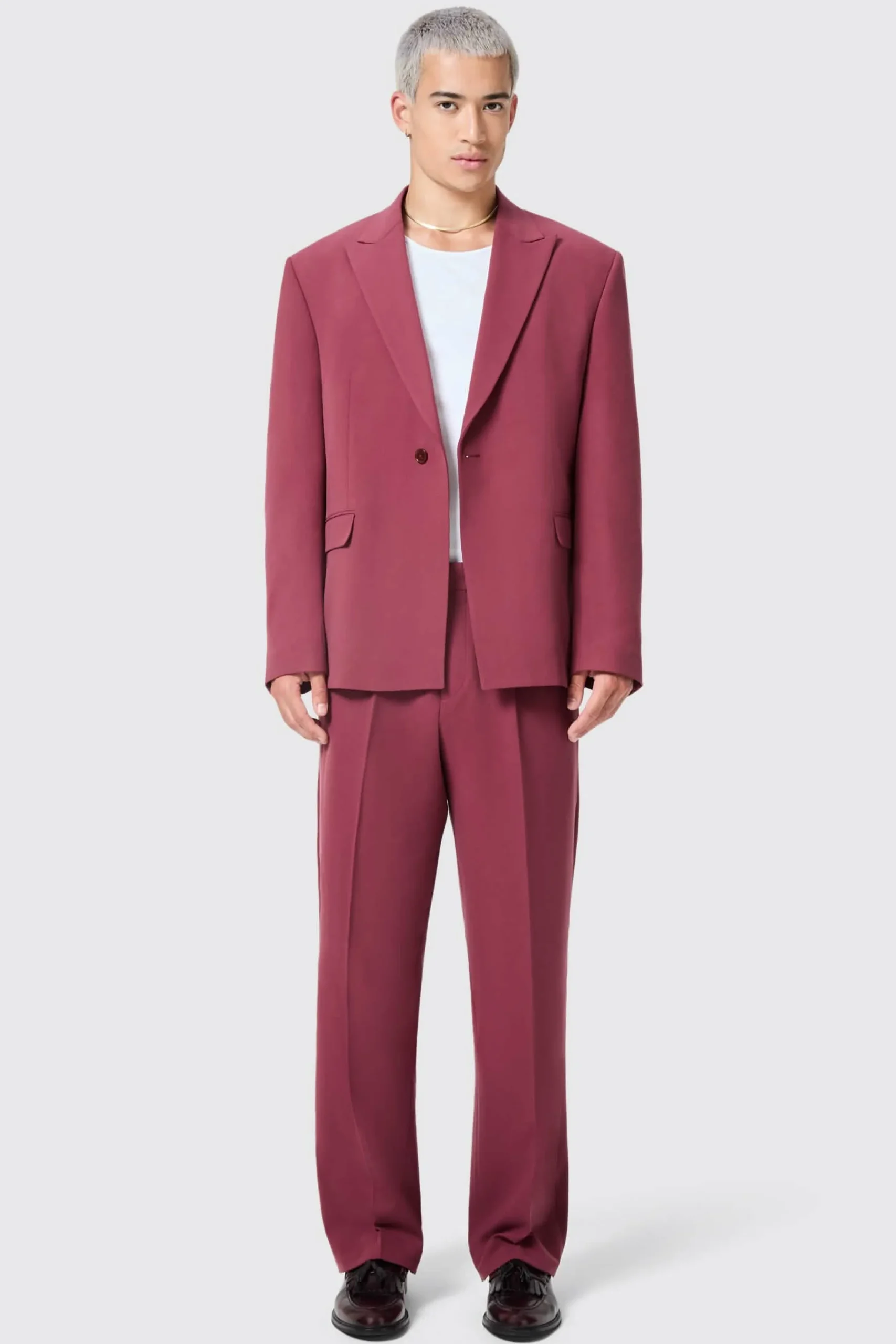 Twisted Tailor Lavoir Oversized Burgundy Jacket | Unisex | Jackets·Work Jackets