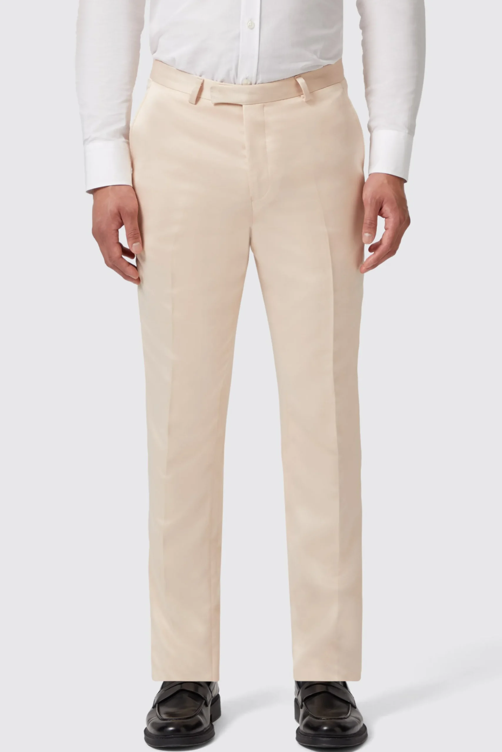 Twisted Tailor Lewis Skinny Fit Double Breasted Beige Sateen Suit | Occasion·Party Suits