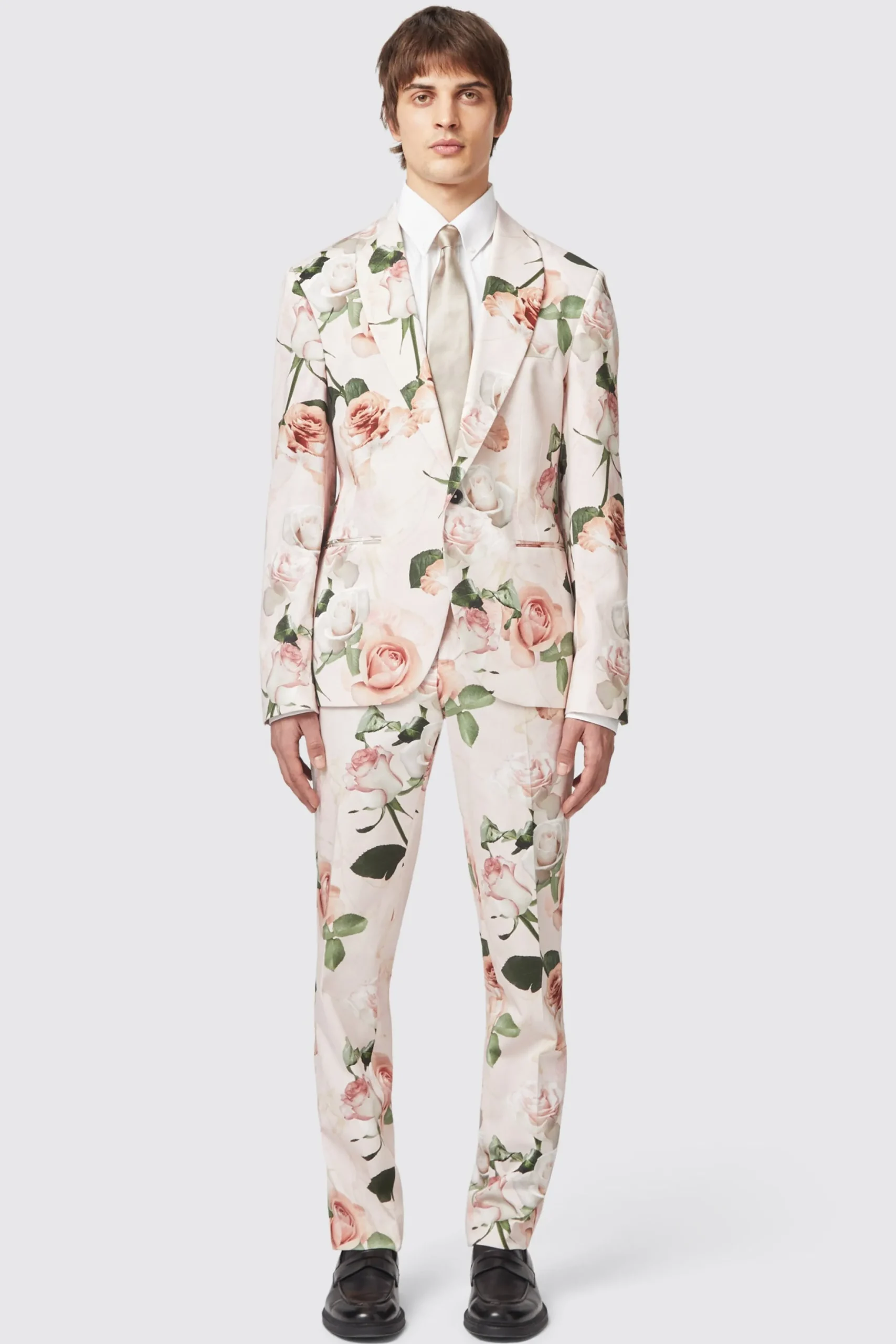 Twisted Tailor Lincoln Skinny Fit Pink Floral Cotton Jacket | Jackets·Floral Jackets | Jackets·Party Jackets