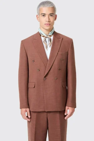 Twisted Tailor Lisandro Double Breasted Brown Cotton Jacket | Unisex | Jackets·Work Jackets