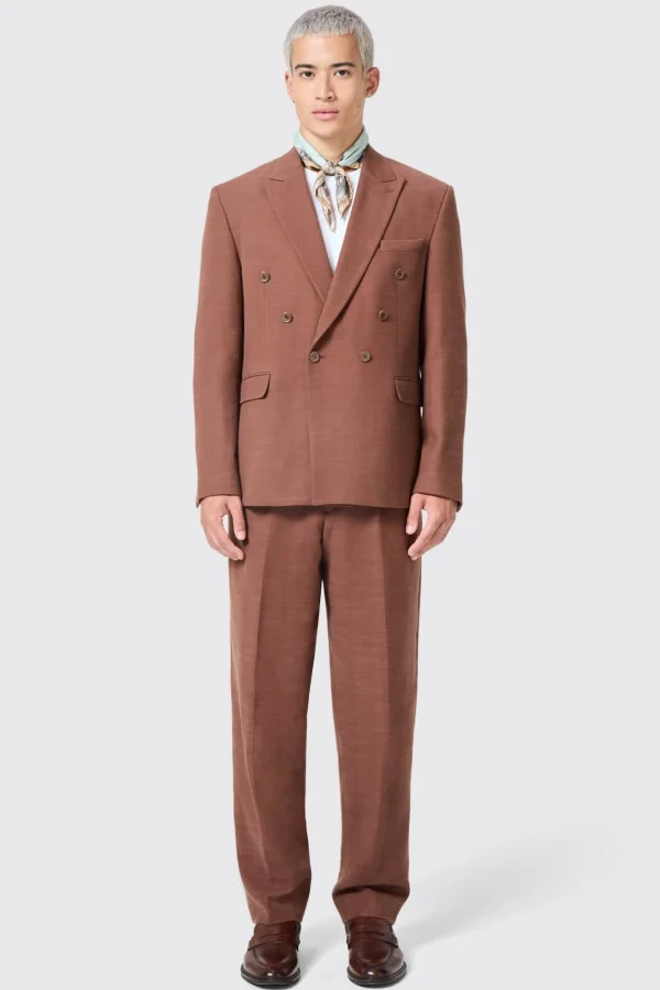 Twisted Tailor Lisandro Double Breasted Brown Cotton Suit | Unisex | Style·Double Breasted Suits