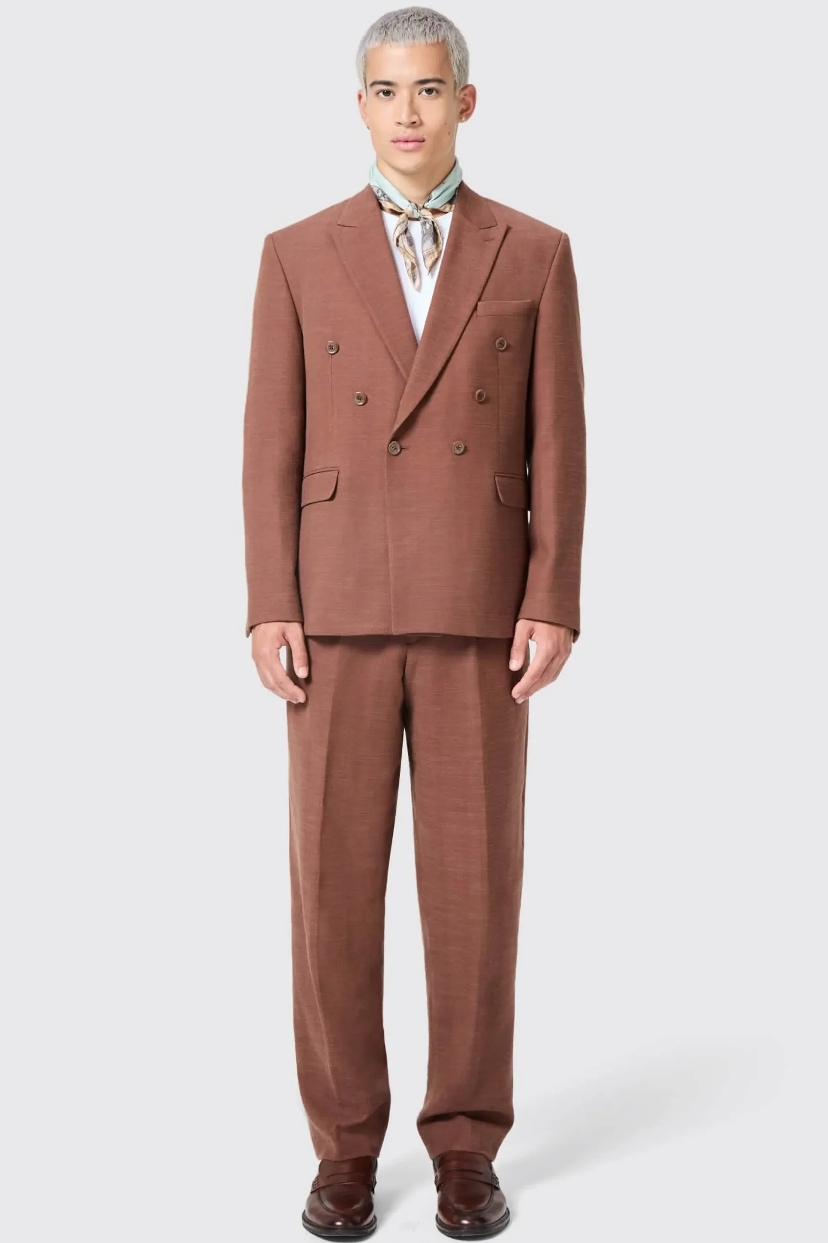Twisted Tailor Lisandro Double Breasted Brown Cotton Suit | Unisex | Style·Double Breasted Suits