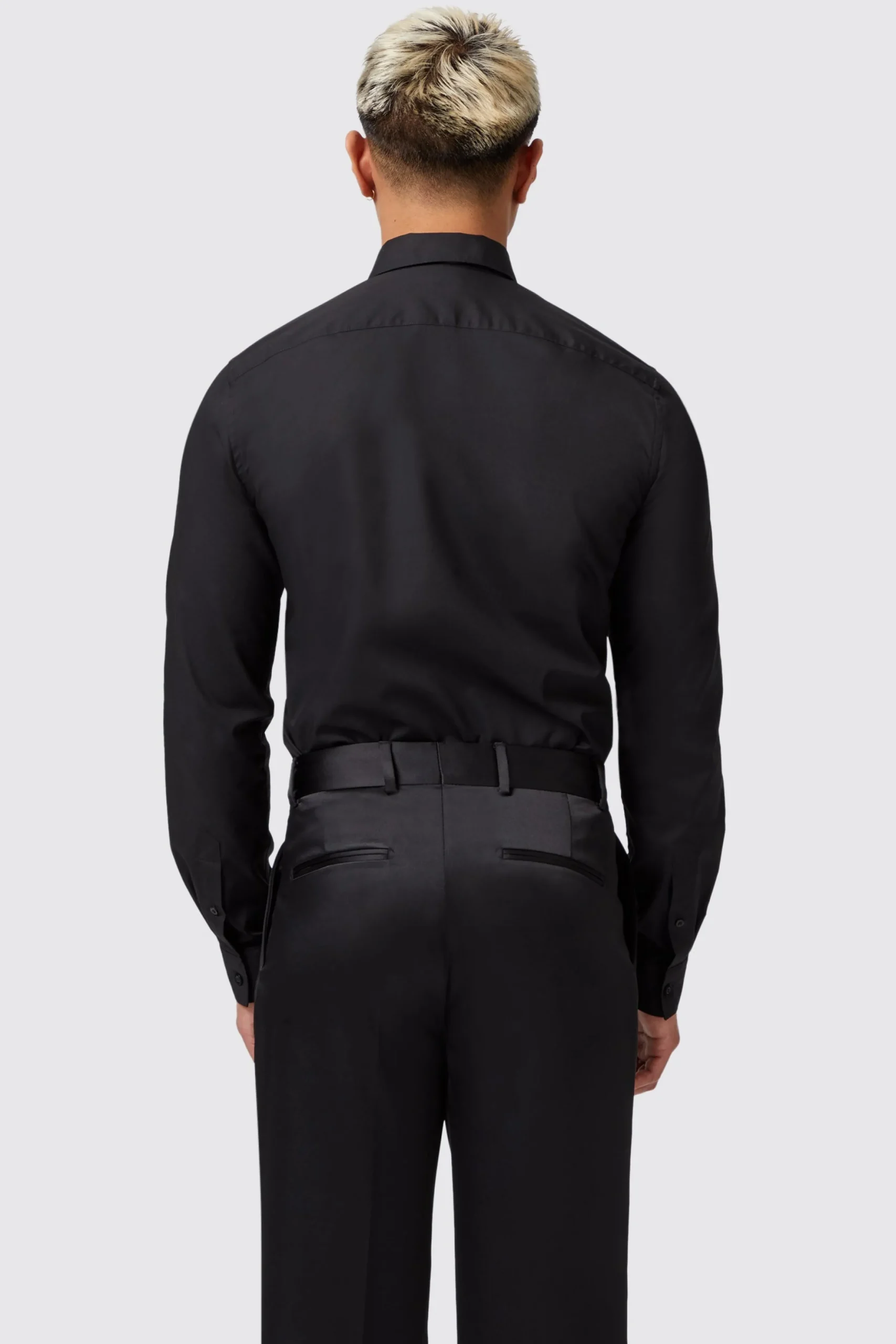 Twisted Tailor Luizzi Slim Fit Gold Spot Print Black Cotton Shirt | Style·Patterned Shirts | Occasion·Party Shirts
