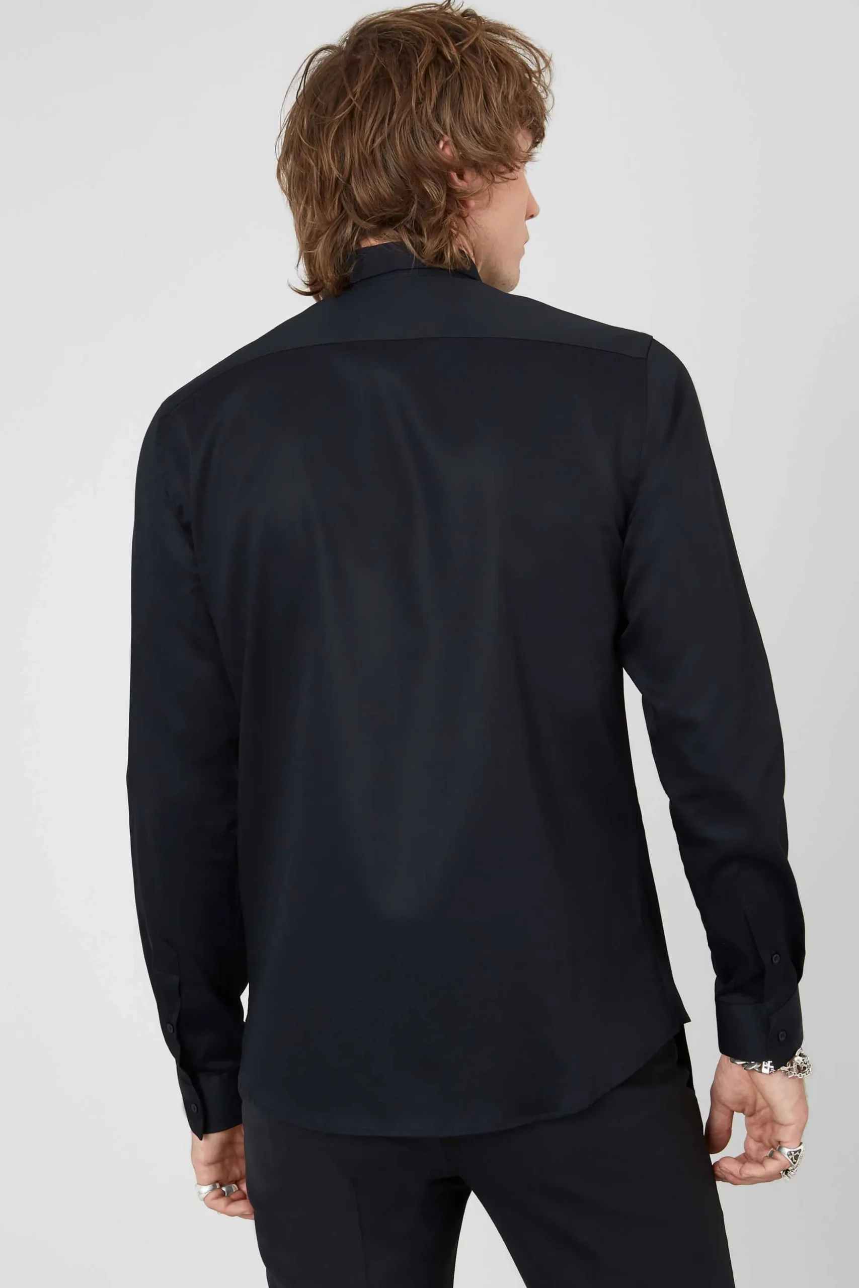 Twisted Tailor Lynton Skinny Fit Black Shirt | Occasion·Formal Shirts | Occasion·Party Shirts