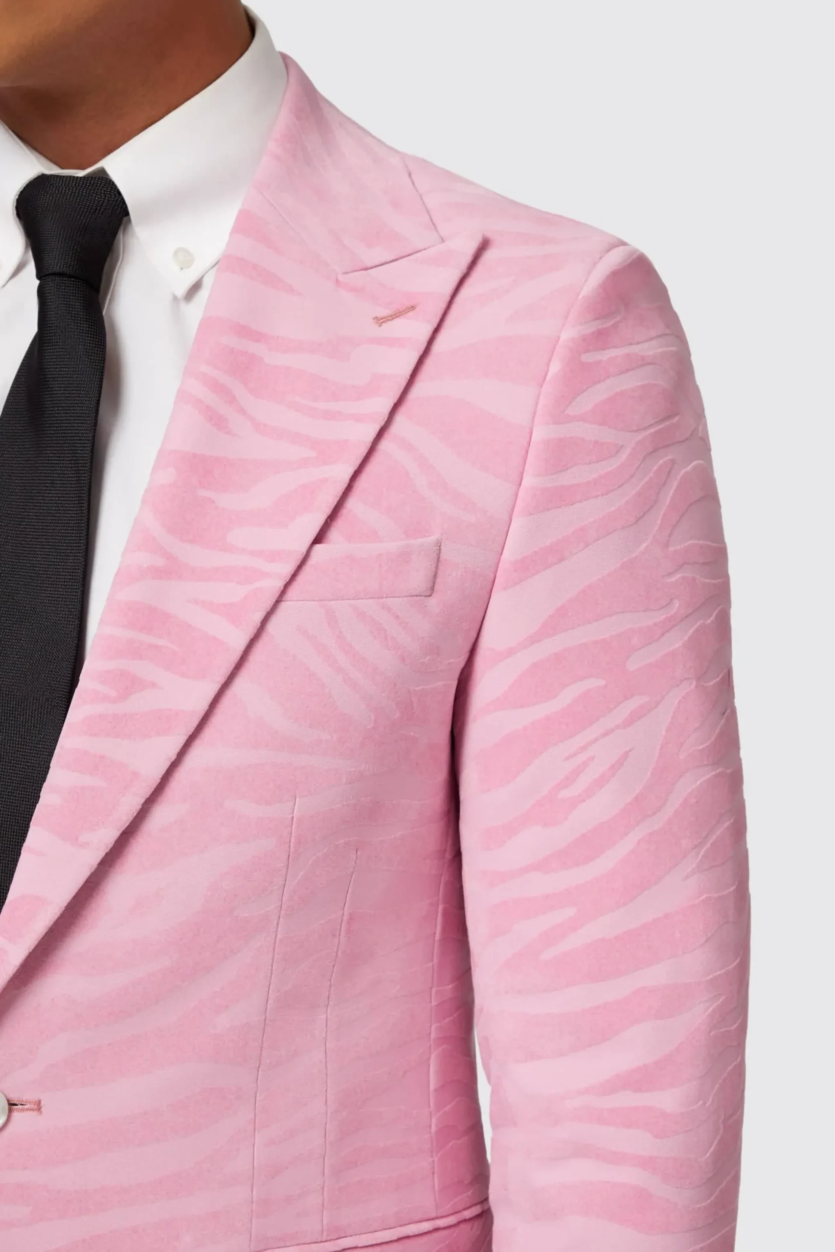 Twisted Tailor Magnussen Slim Fit Pink Flocked Suit | Style·2 Piece Suits | Style·Bold Prints