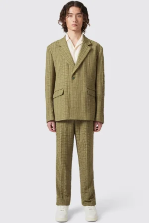 Twisted Tailor Malacia Oversized Green Jacquard Suit | Unisex | Occasion·Back To It
