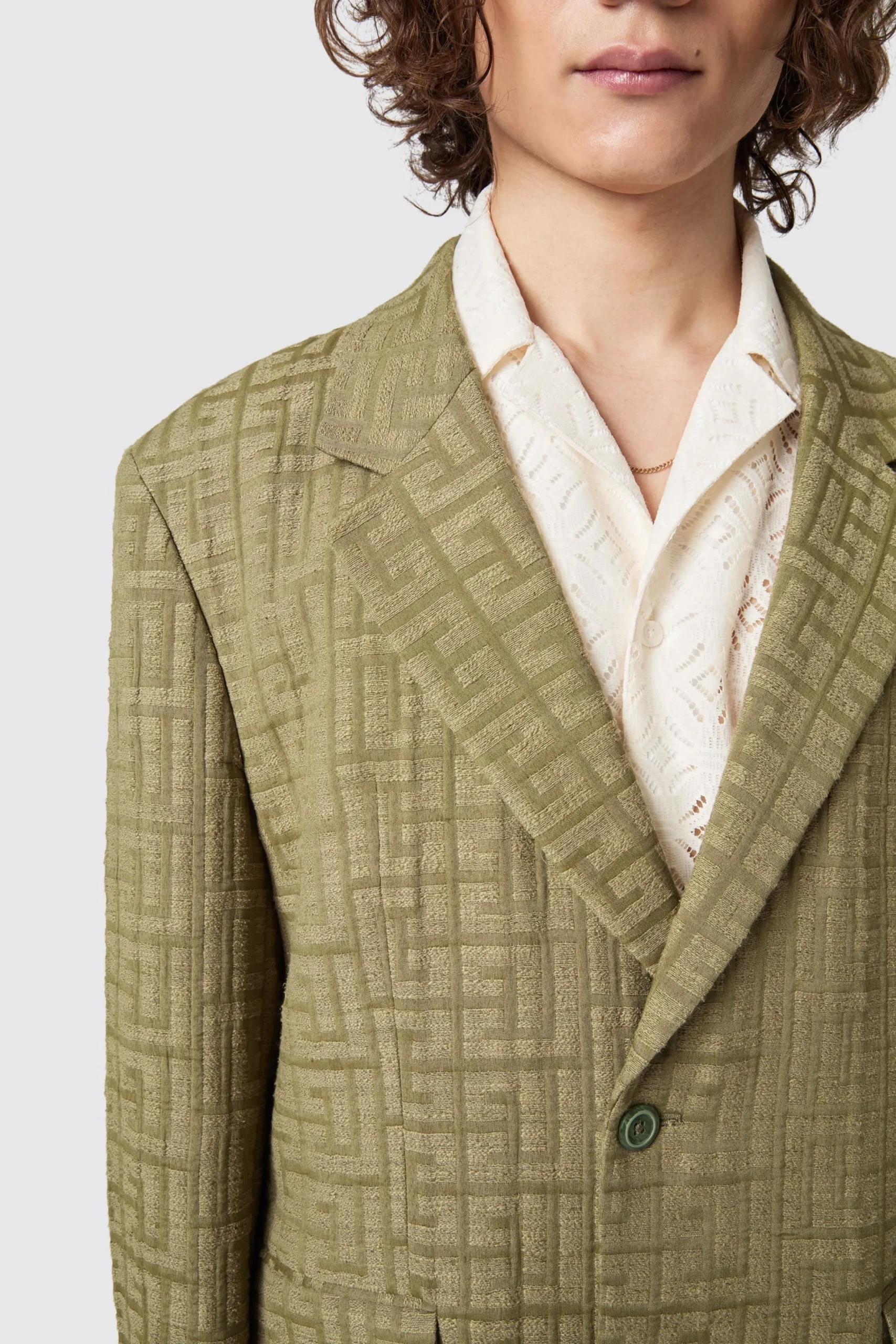 Twisted Tailor Malacia Oversized Green Jacquard Suit | Unisex | Occasion·Back To It