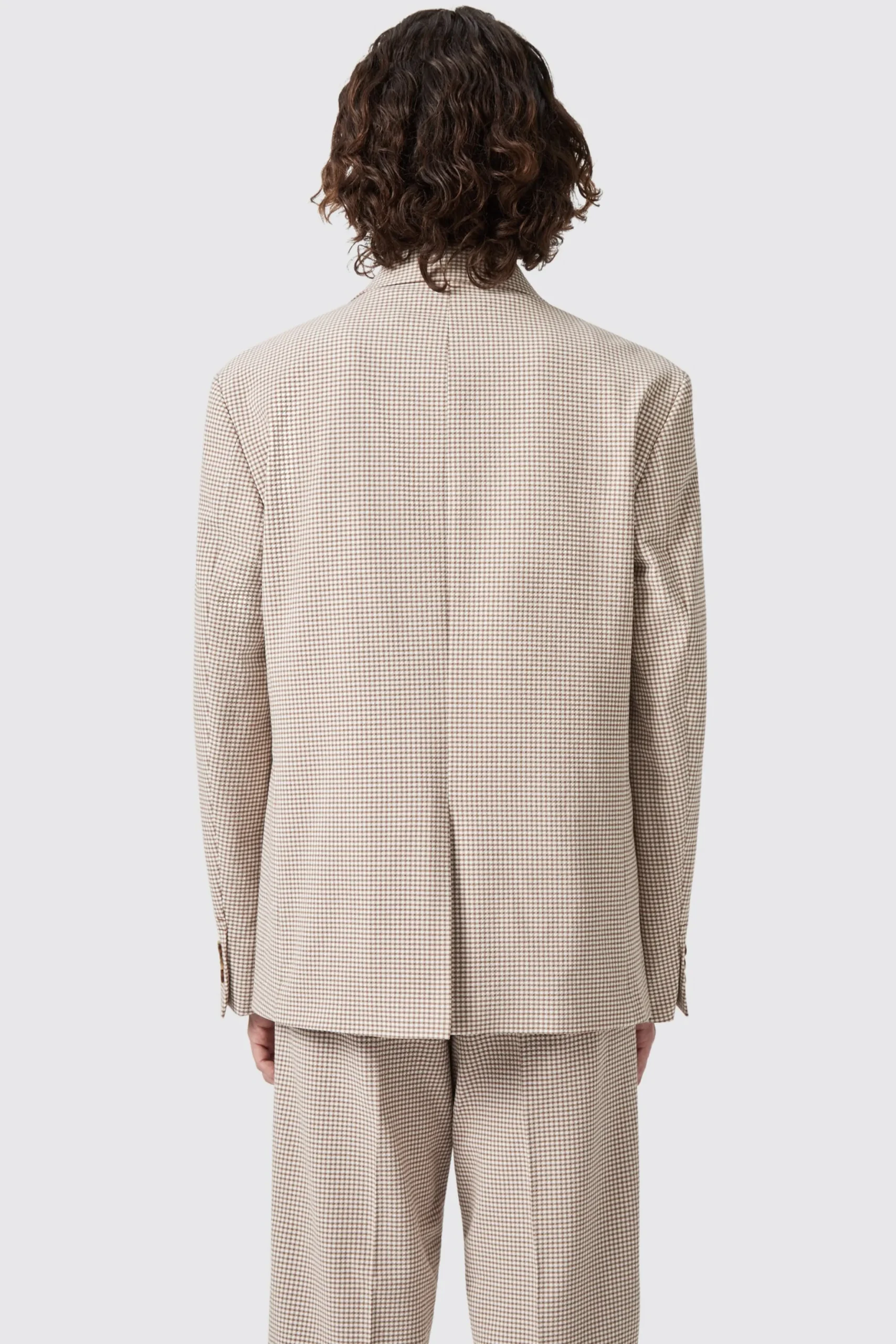 Twisted Tailor Maldini Oversized Brown Check Jacket | Unisex