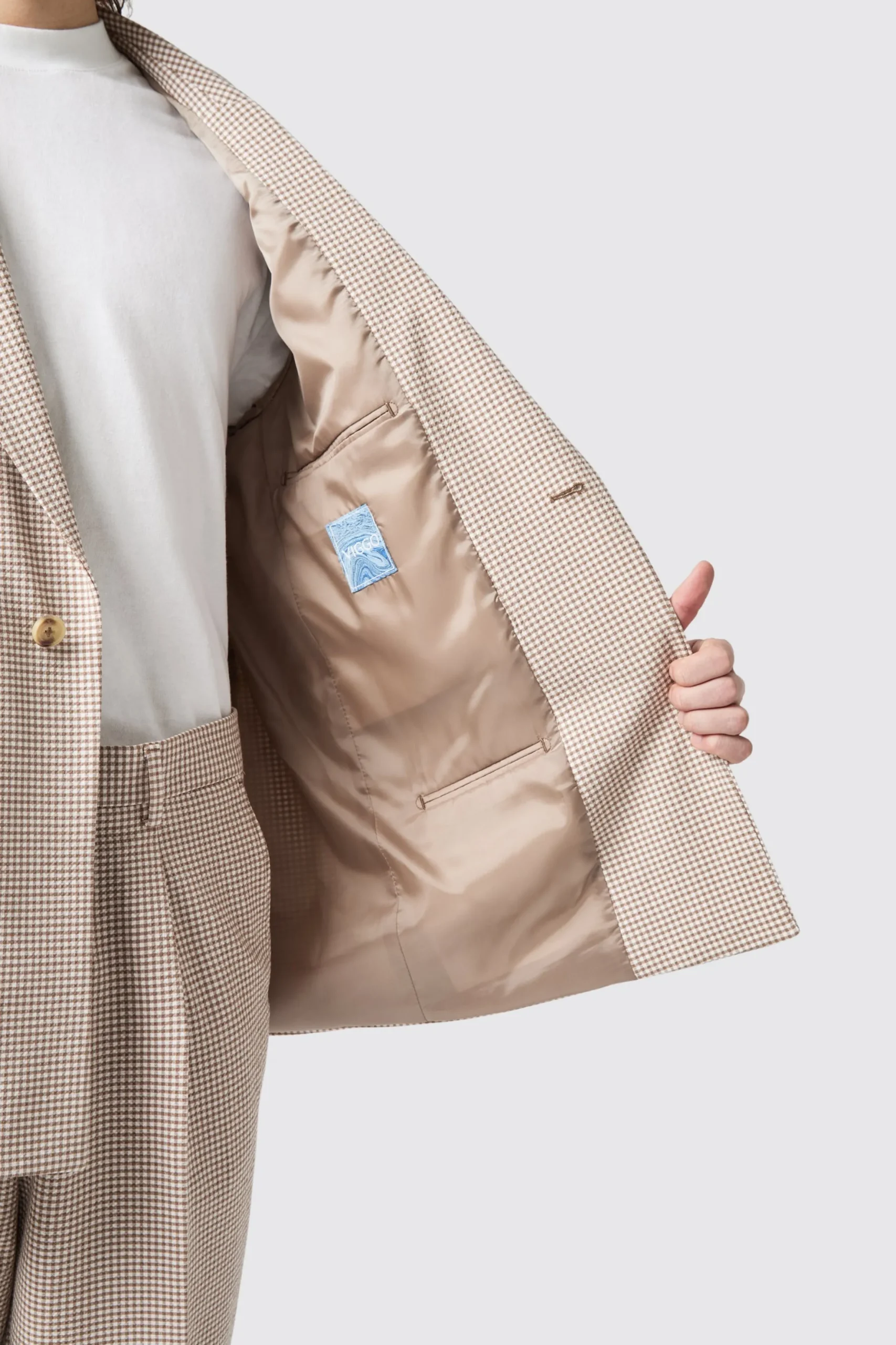 Twisted Tailor Maldini Oversized Brown Check Jacket | Unisex