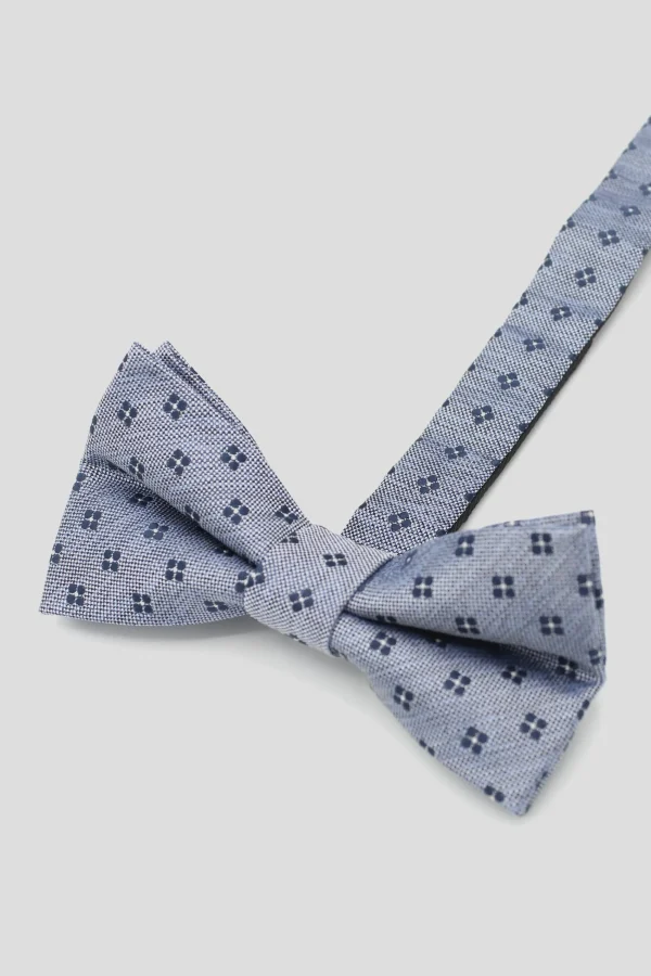 Twisted Tailor Monty Blue Micro-Print Bow Tie | Suit Accessories·Bow Ties