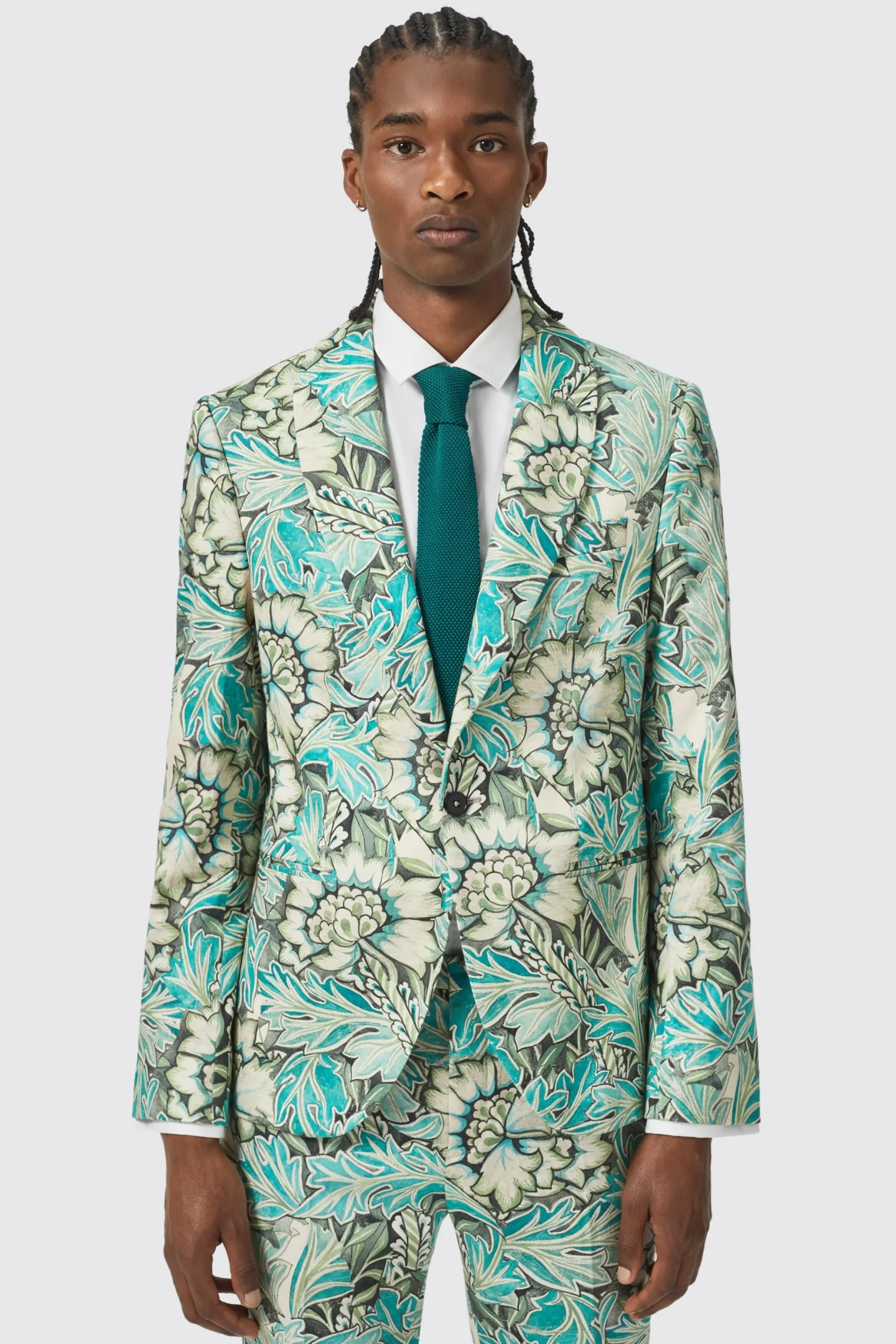 Twisted Tailor Morris Slim Fit Floral Green Jacket | Jackets·Floral Jackets