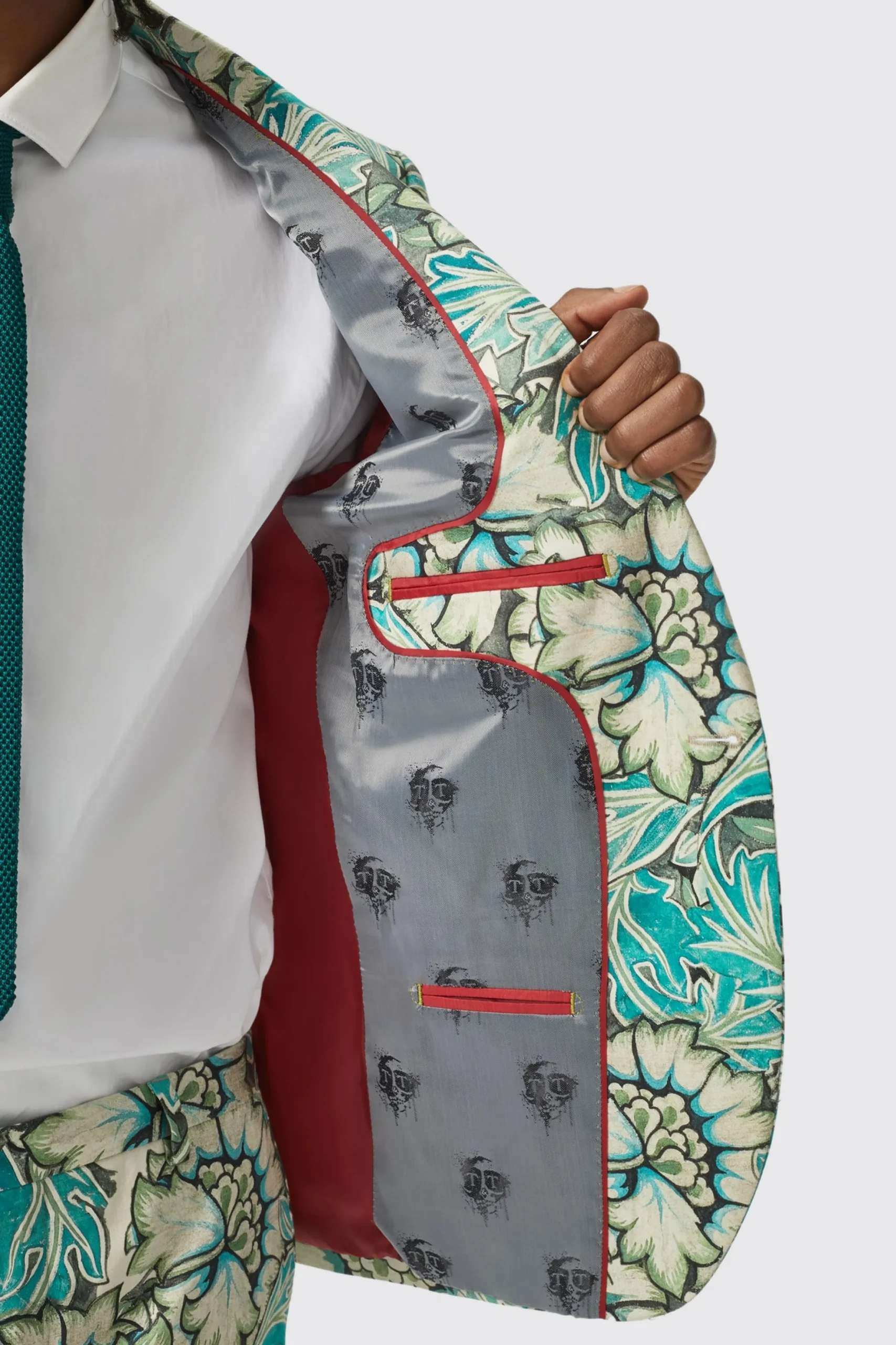 Twisted Tailor Morris Slim Fit Floral Green Jacket | Jackets·Floral Jackets