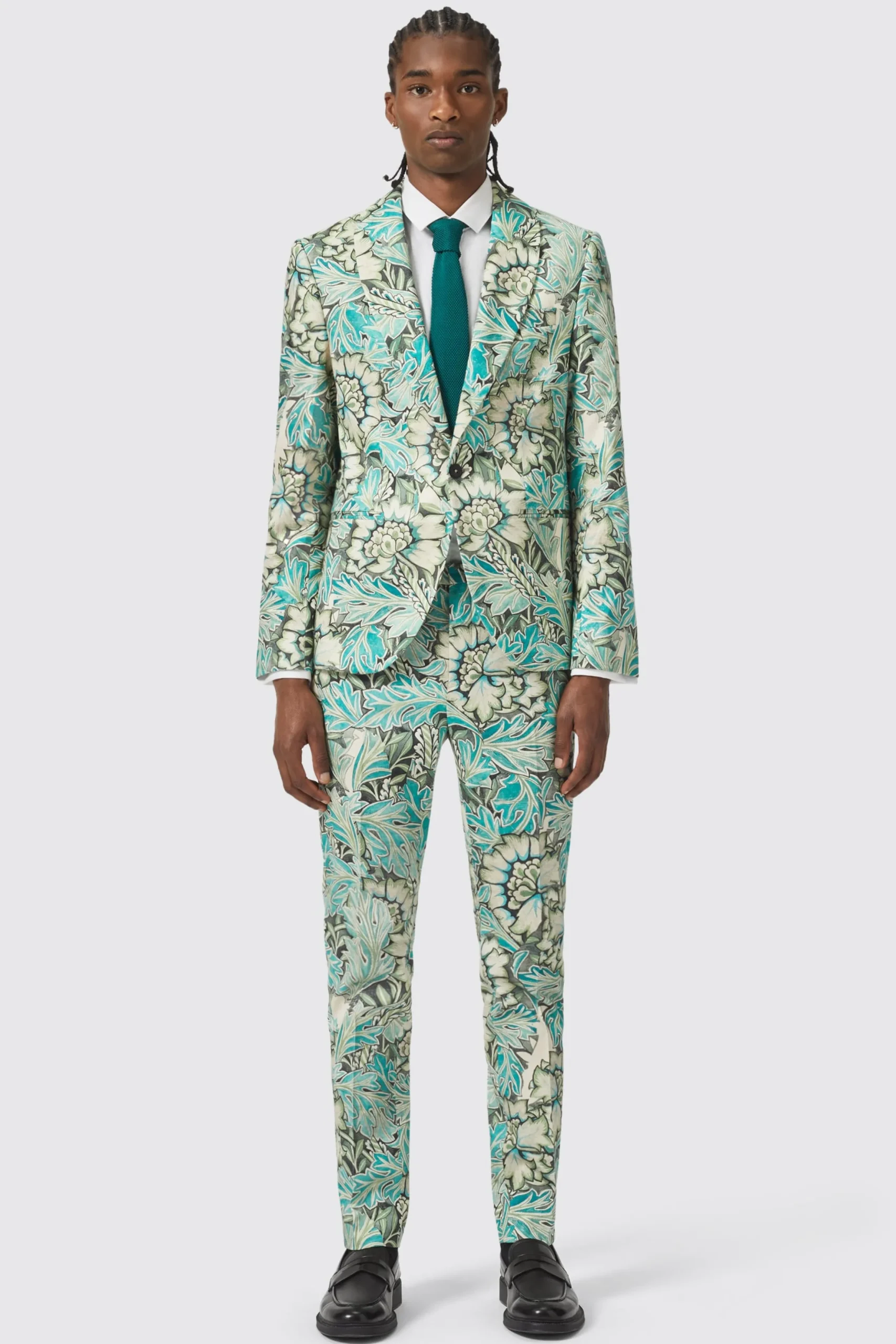 Twisted Tailor Morris Slim Fit Floral Green Jacket | Jackets·Floral Jackets