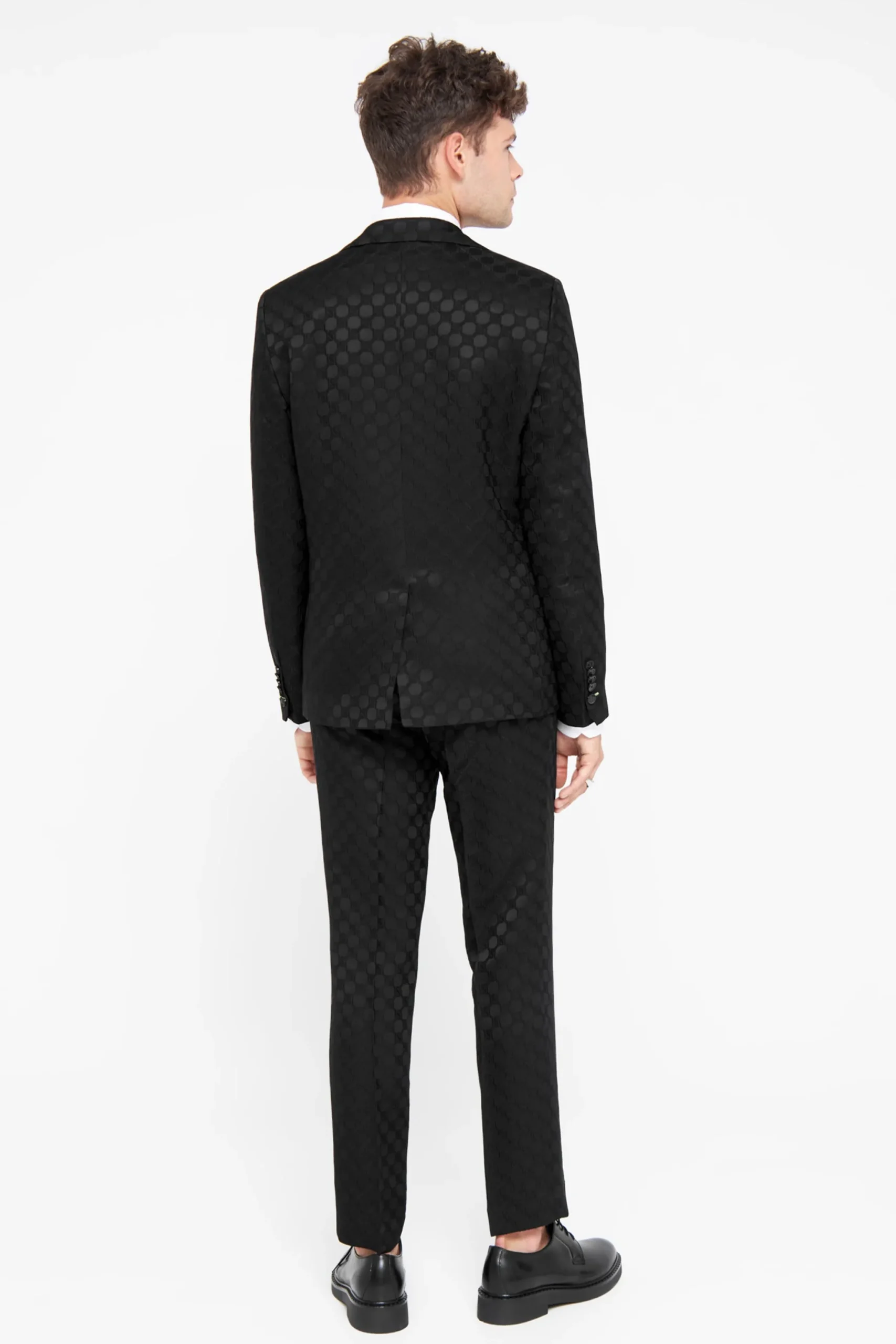 Twisted Tailor Papatya Slim Fit Black Jacquard Suit | Style·Bold Prints | Occasion·Back To It