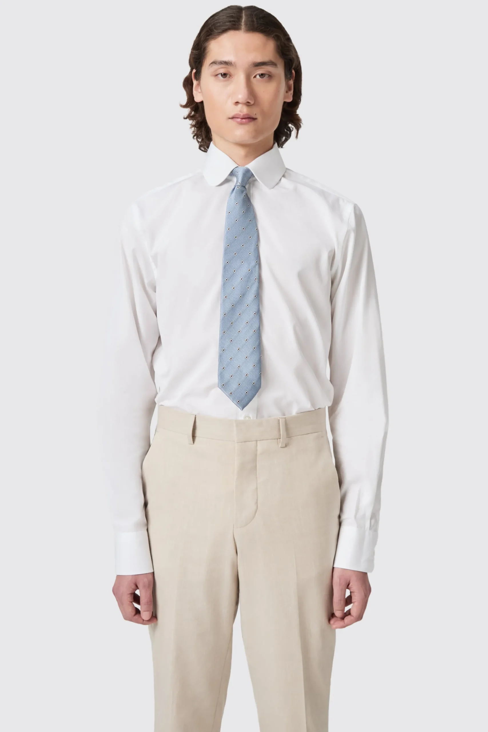 Twisted Tailor Penny Slim Fit Club Collar White Cotton Shirt | Style·Everyday Essentials | Occasion·Formal Shirts