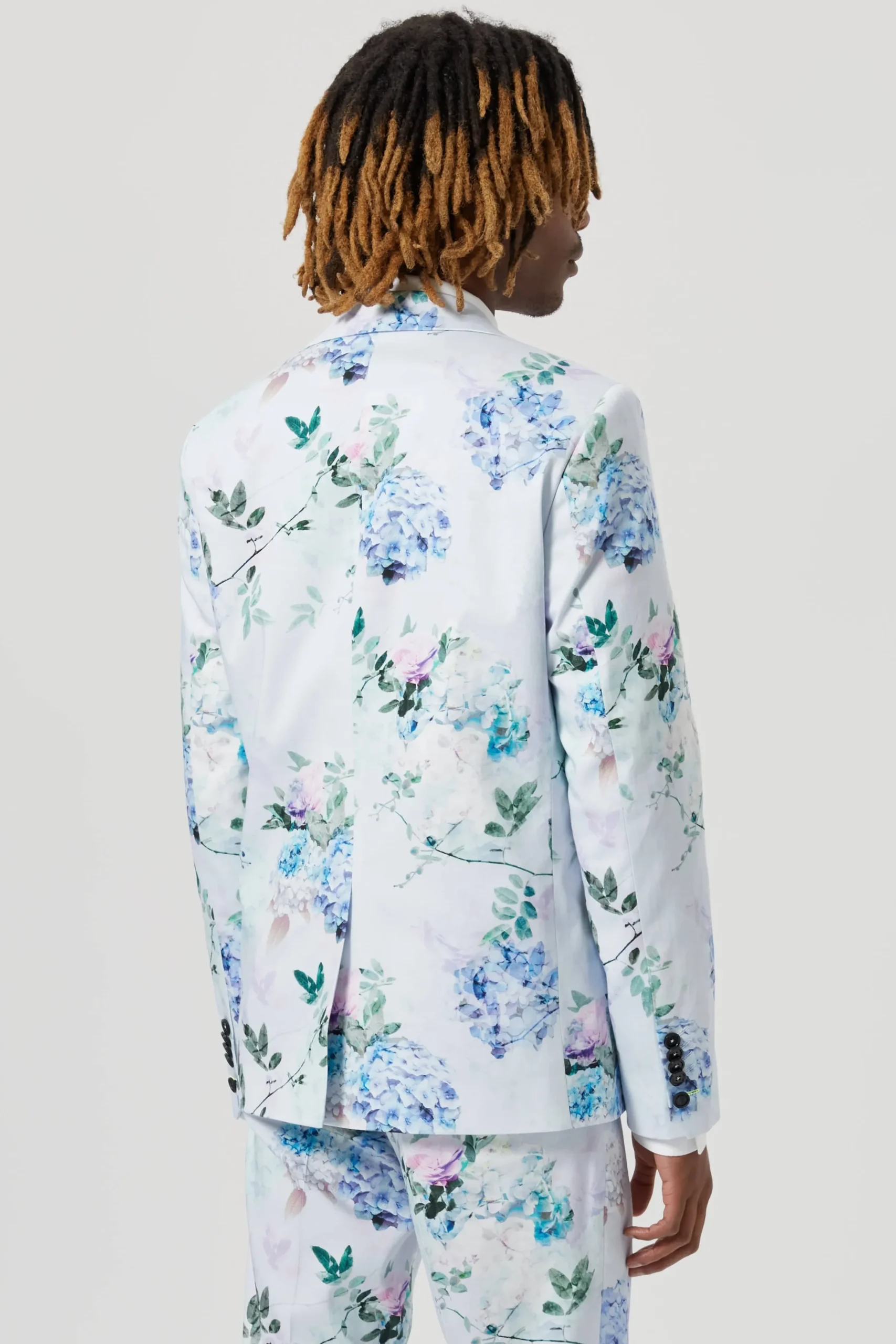 Twisted Tailor Pickhurst Skinny Fit Blue Floral Cotton Suit | Style·Floral Suits | Style·2 Piece Suits