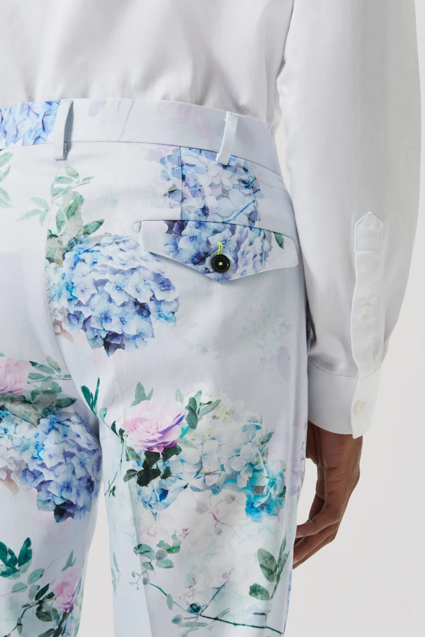 Twisted Tailor Pickhurst Skinny Fit Blue Floral Cotton Suit | Style·Floral Suits | Style·2 Piece Suits