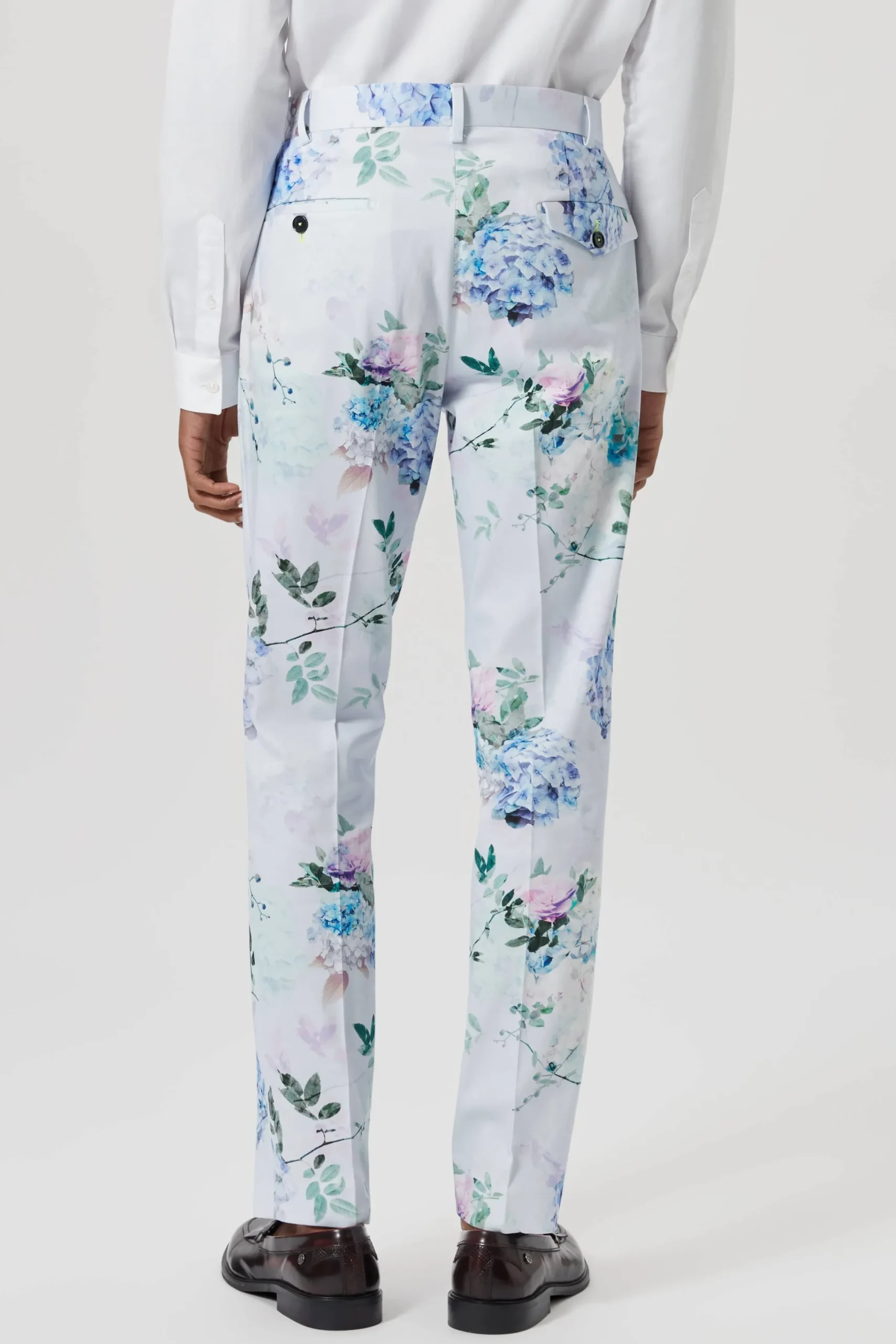 Twisted Tailor Pickhurst Skinny Fit Blue Floral Cotton Suit | Style·Floral Suits | Style·2 Piece Suits