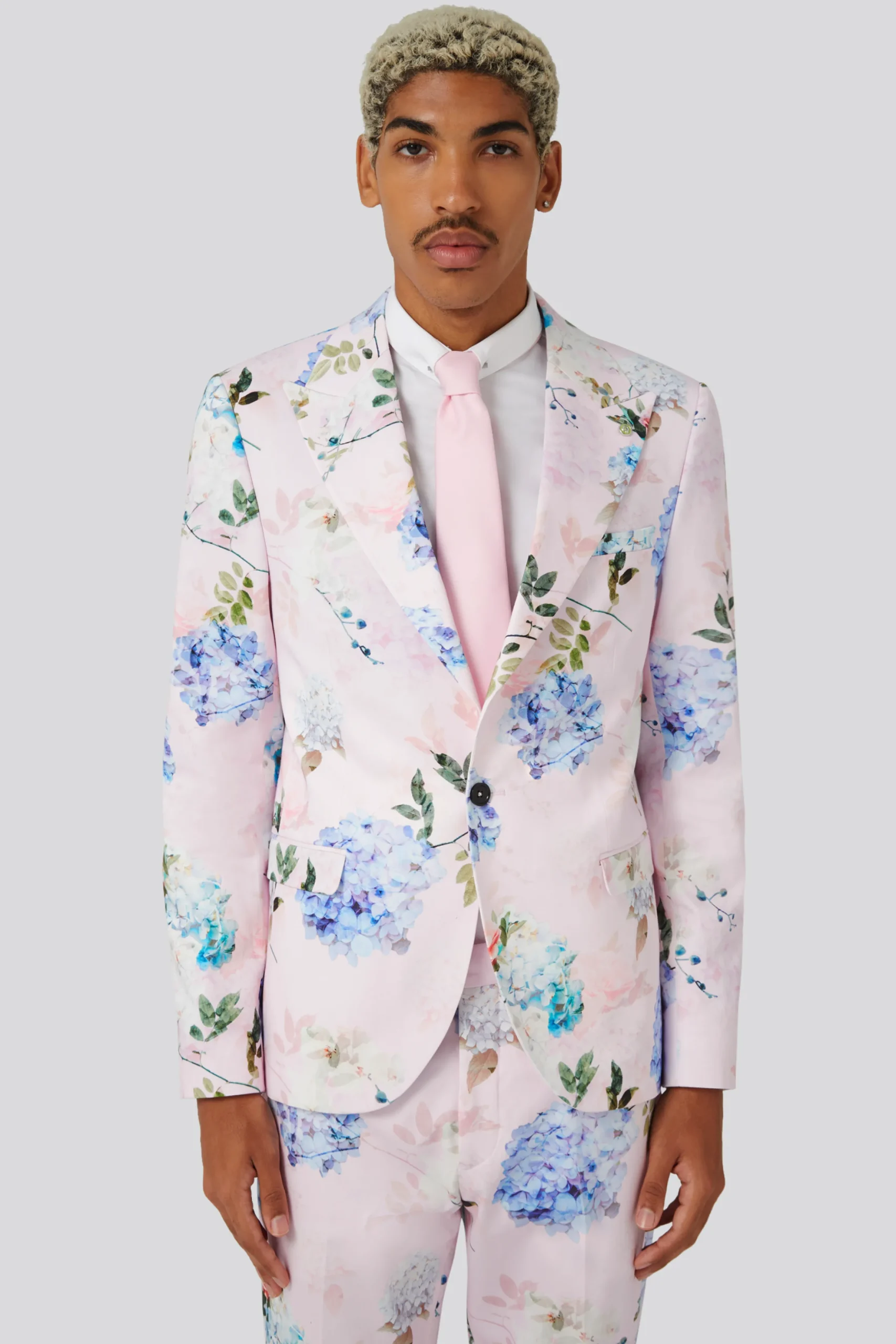 Twisted Tailor Pickhurst Slim Fit Pink Floral Cotton Jacket | Jackets·Floral Jackets